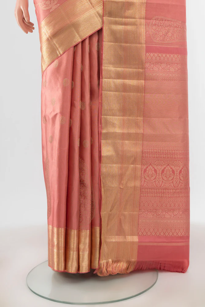 Peach Kanjivaram Silk Saree - Image 3