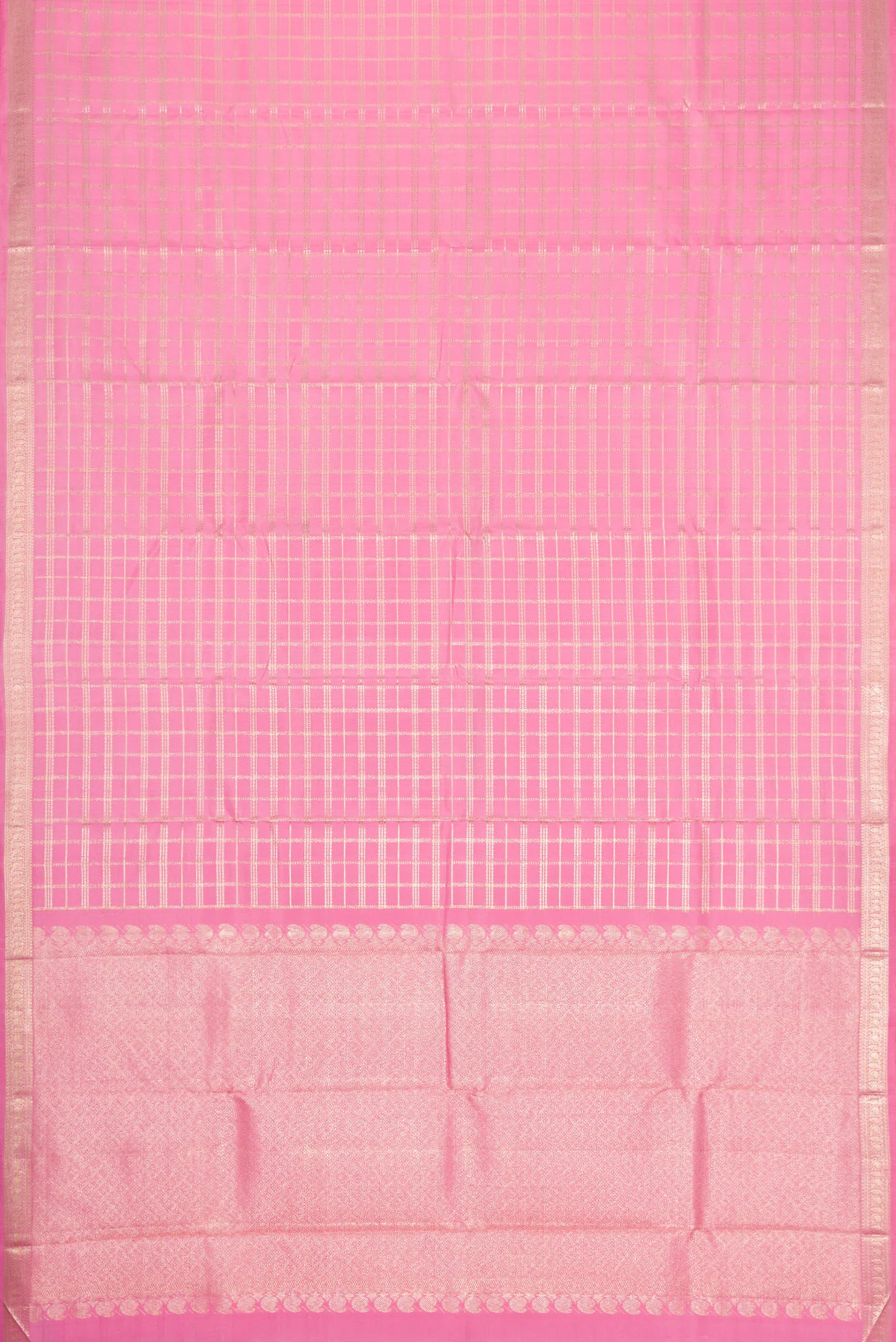 Rose pink Kanjivaram Silk Saree - Image 6
