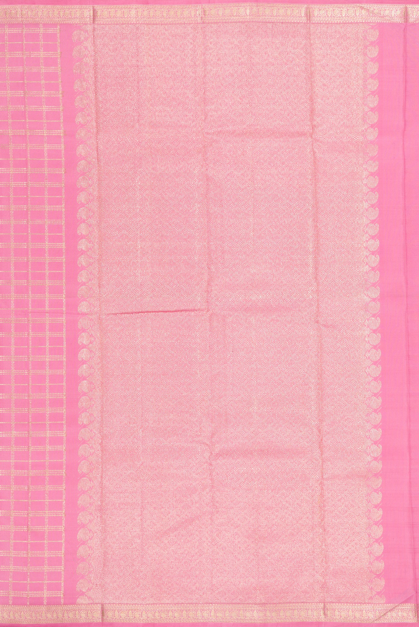 Rose pink Kanjivaram Silk Saree - Image 7