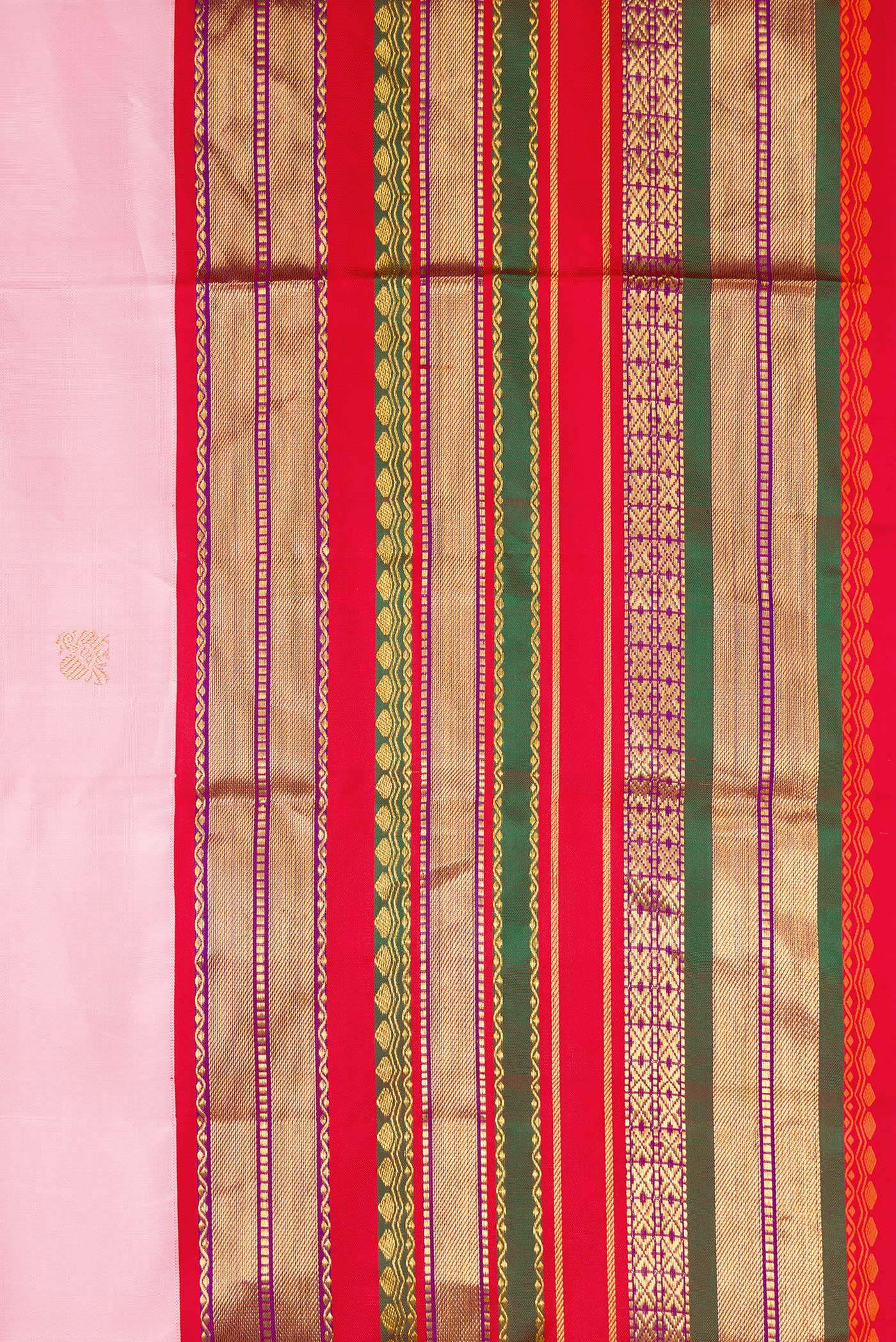Rose pink Kanjivaram Silk Saree - Image 3