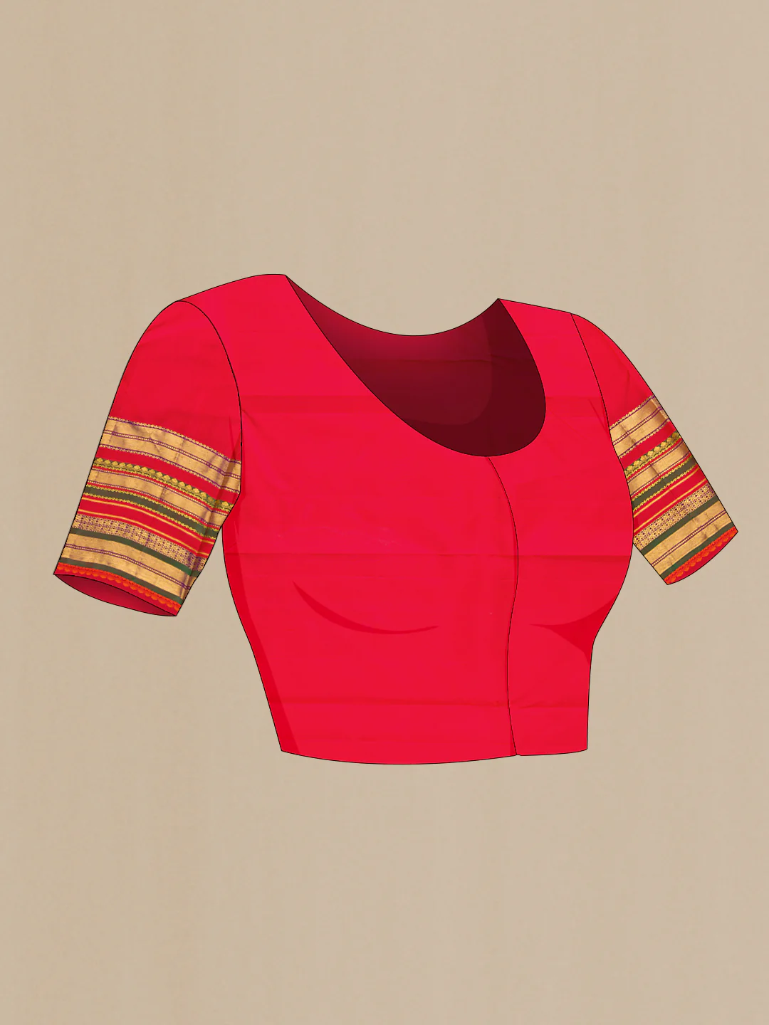 Rose pink Kanjivaram Silk Saree - Image 5