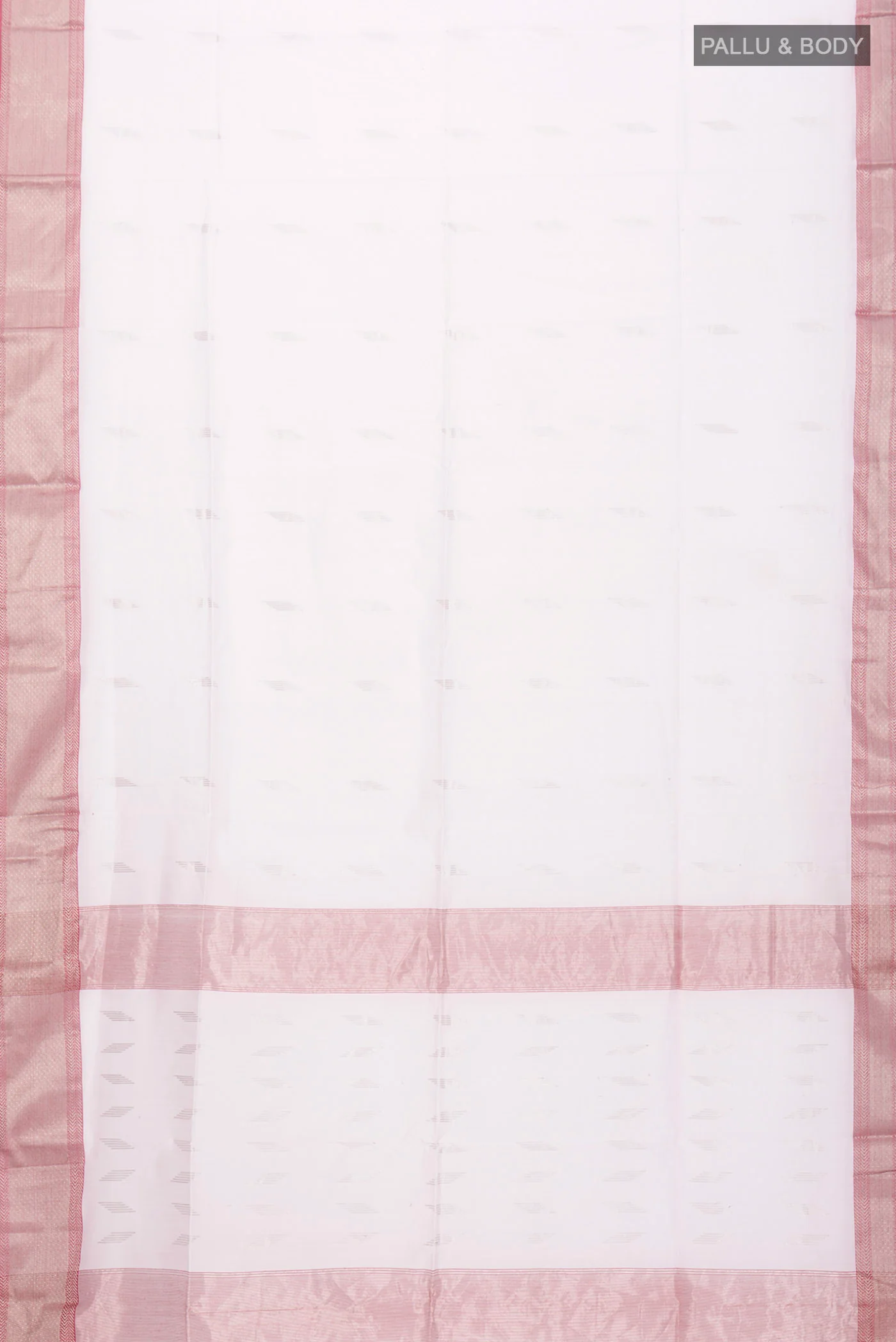 Rose pink Maheshwari Silk Cotton Saree - Image 3
