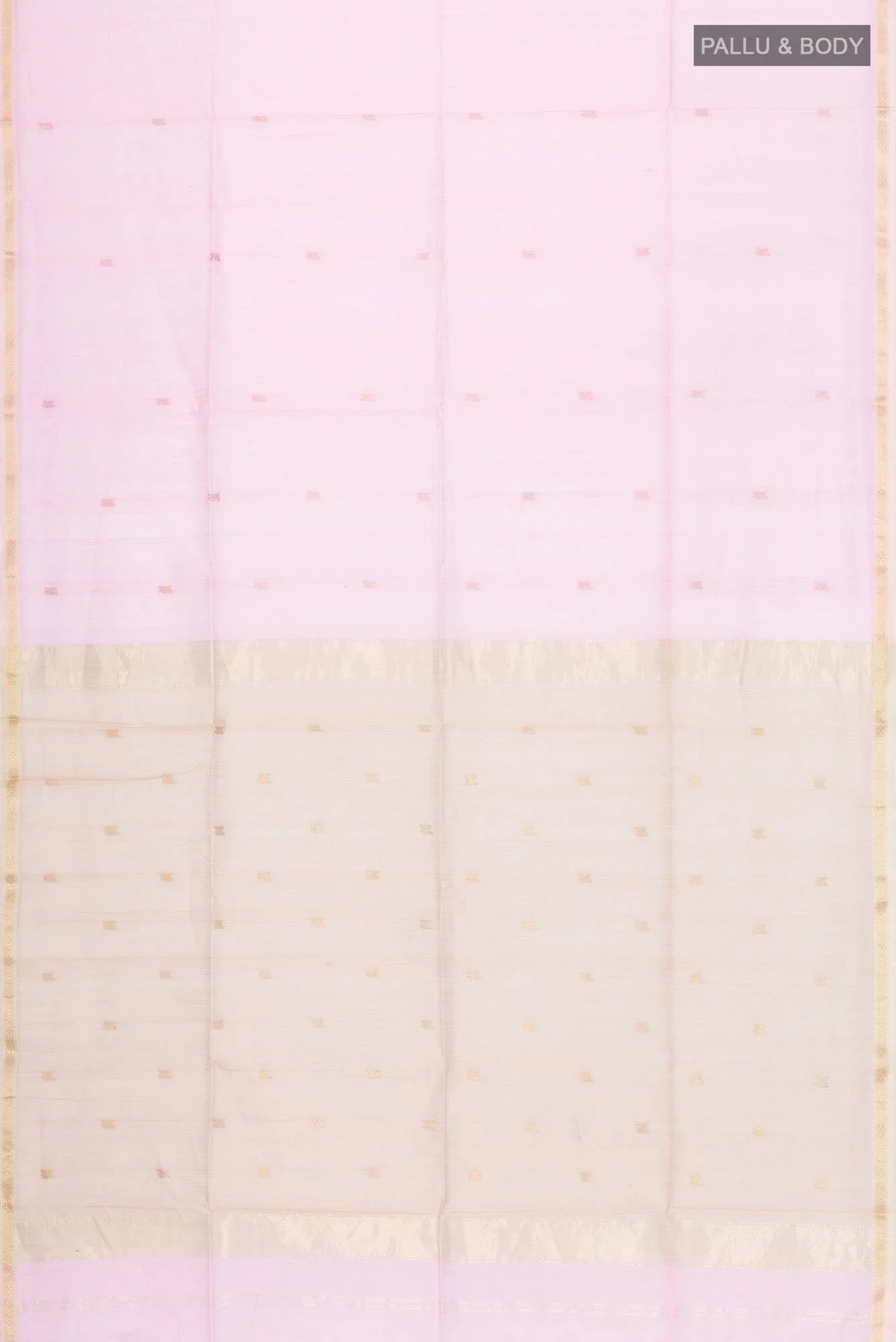 Rose pink Maheshwari Silk Cotton Saree - Image 2