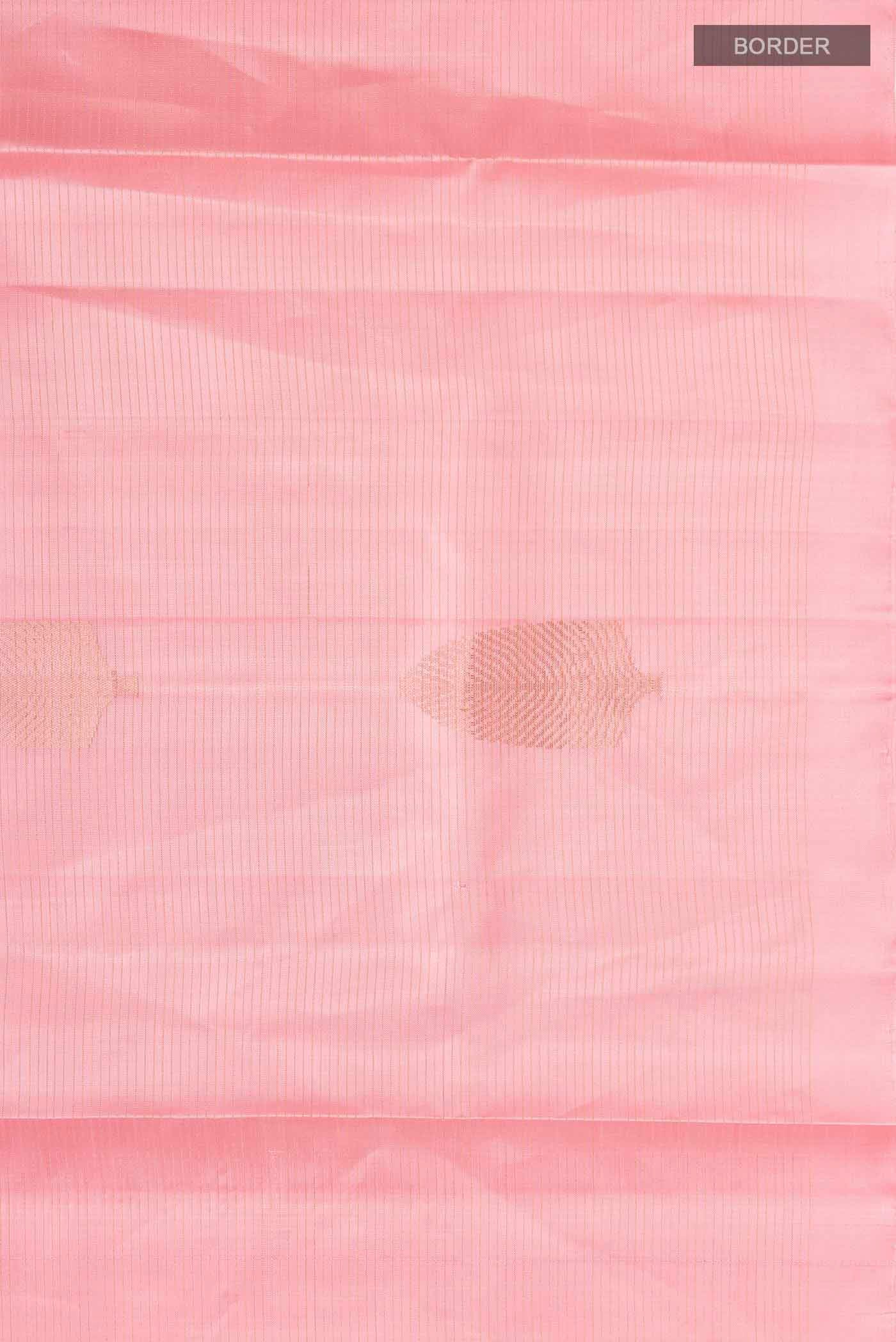 Rose pink Soft Silk Saree - Image 3
