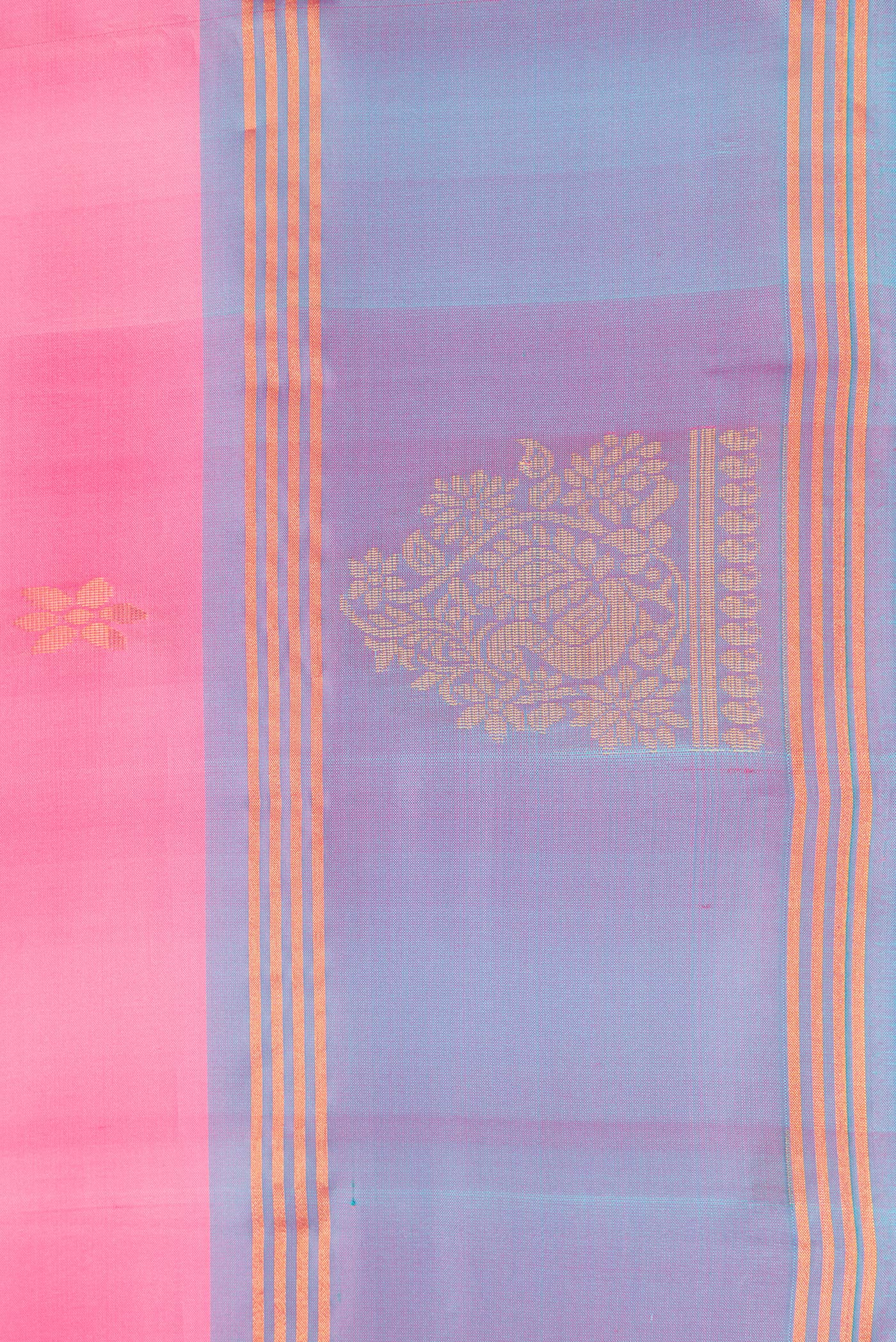Rose pink Soft Silk Saree - Image 3