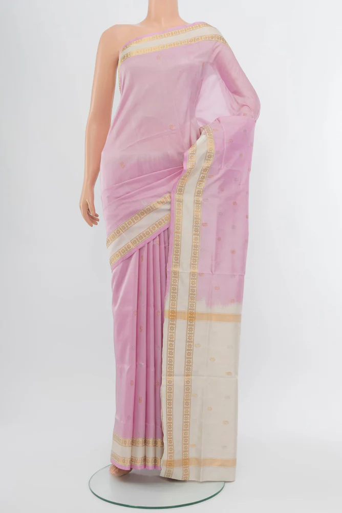 Rose pink Uppada Silk Saree