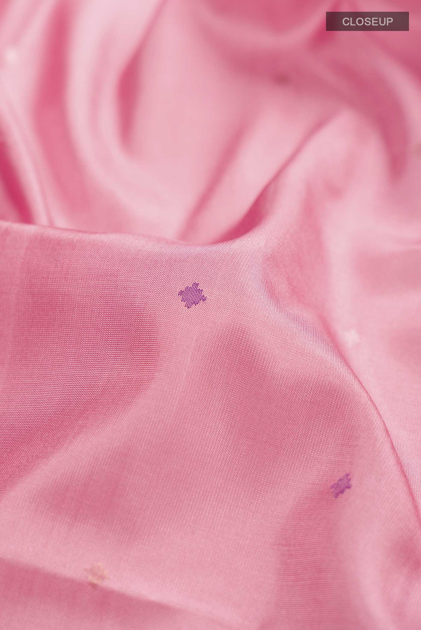 Rose pink Uppada Silk Saree - Image 2