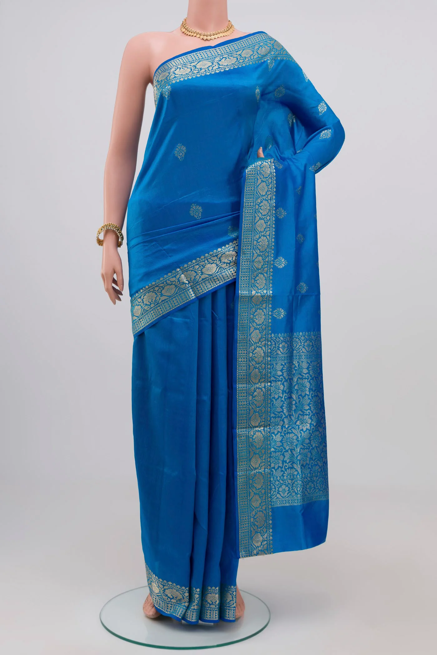 Royal Blue Banarasi Katan Silk Saree