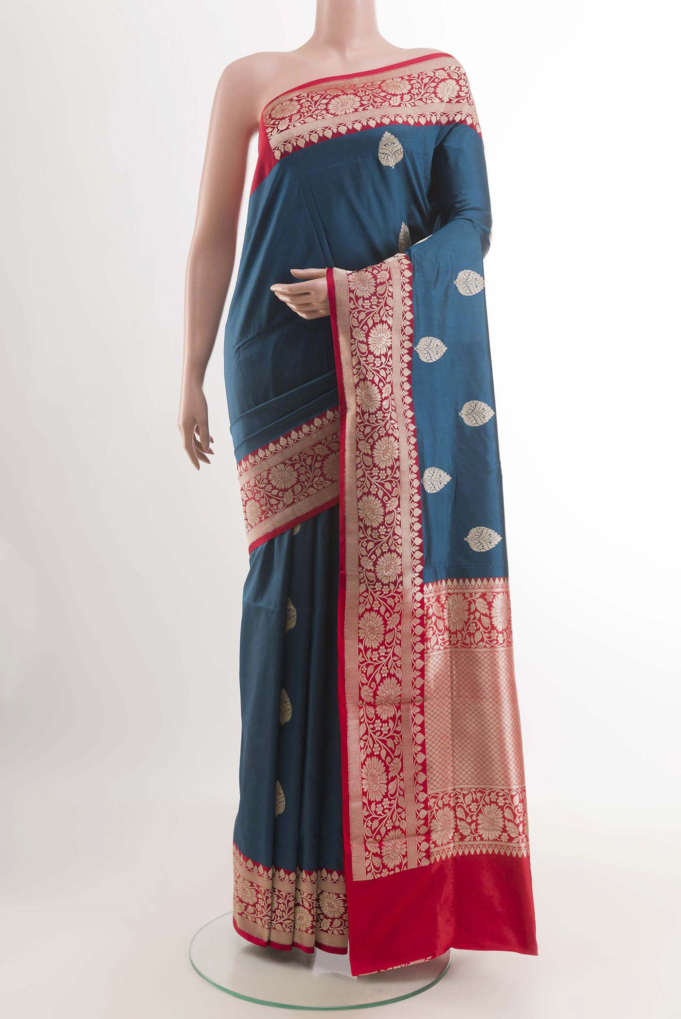 Royal Blue Banarasi Katan Silk Saree
