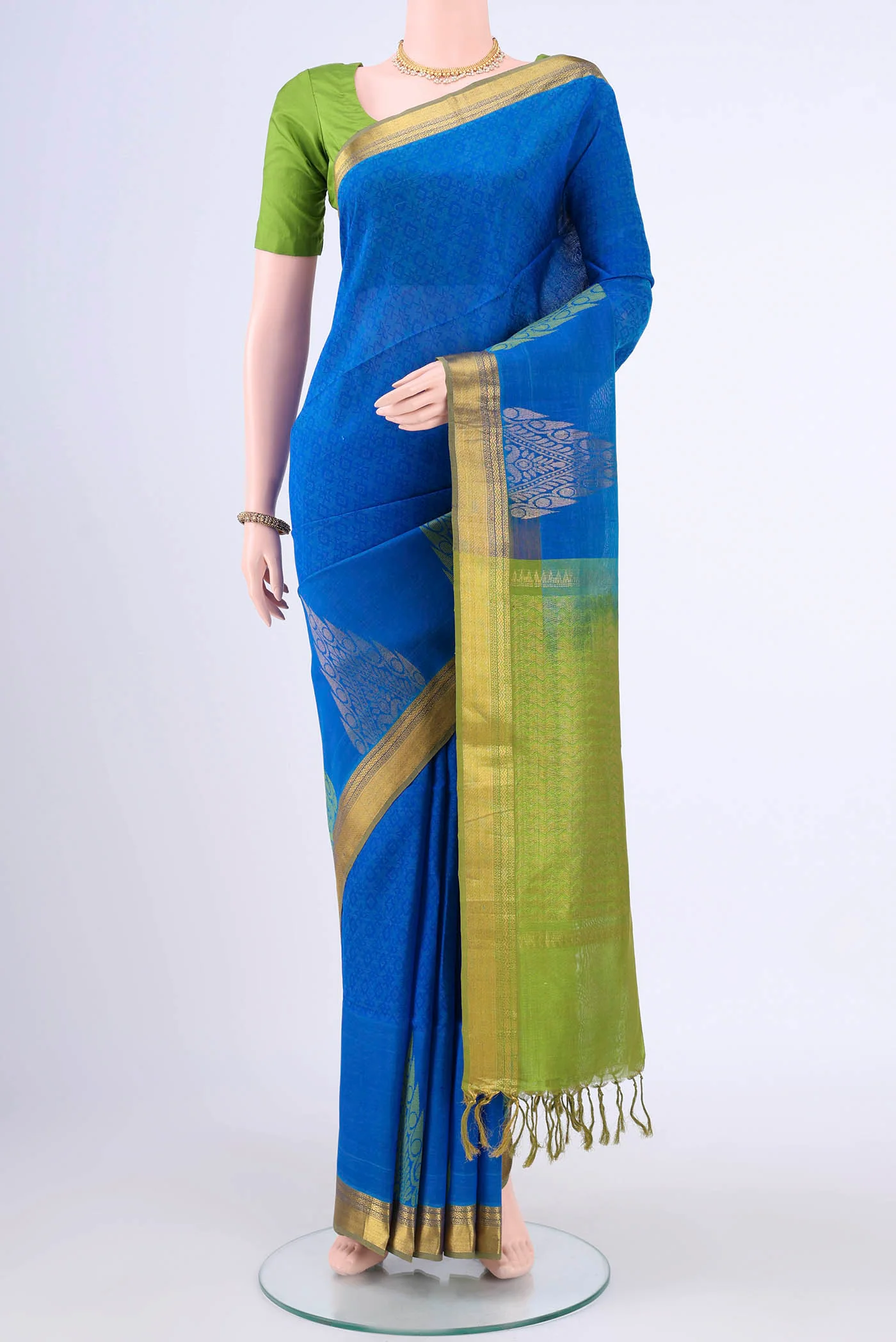Royal Blue Coimbatore Silk Cotton Saree