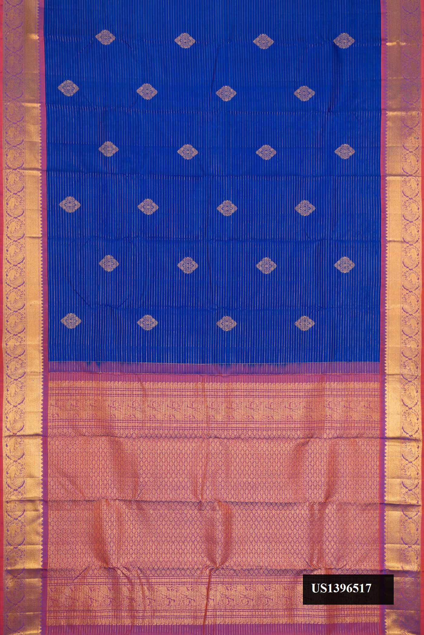 Royal Blue Dual Tone Kanchipuram Silk Saree