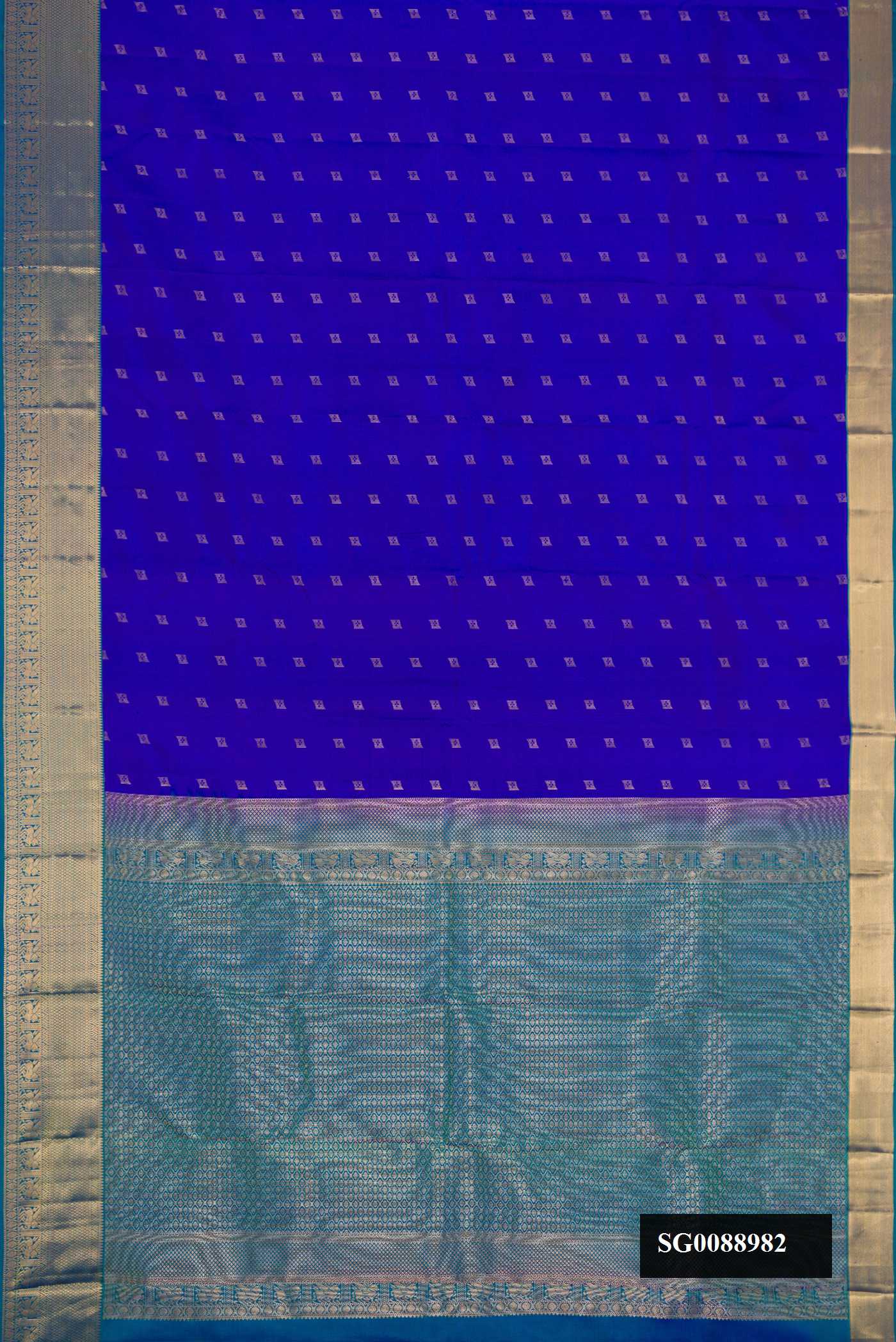 Royal Blue Dual Tone Kanchipuram Silk Saree