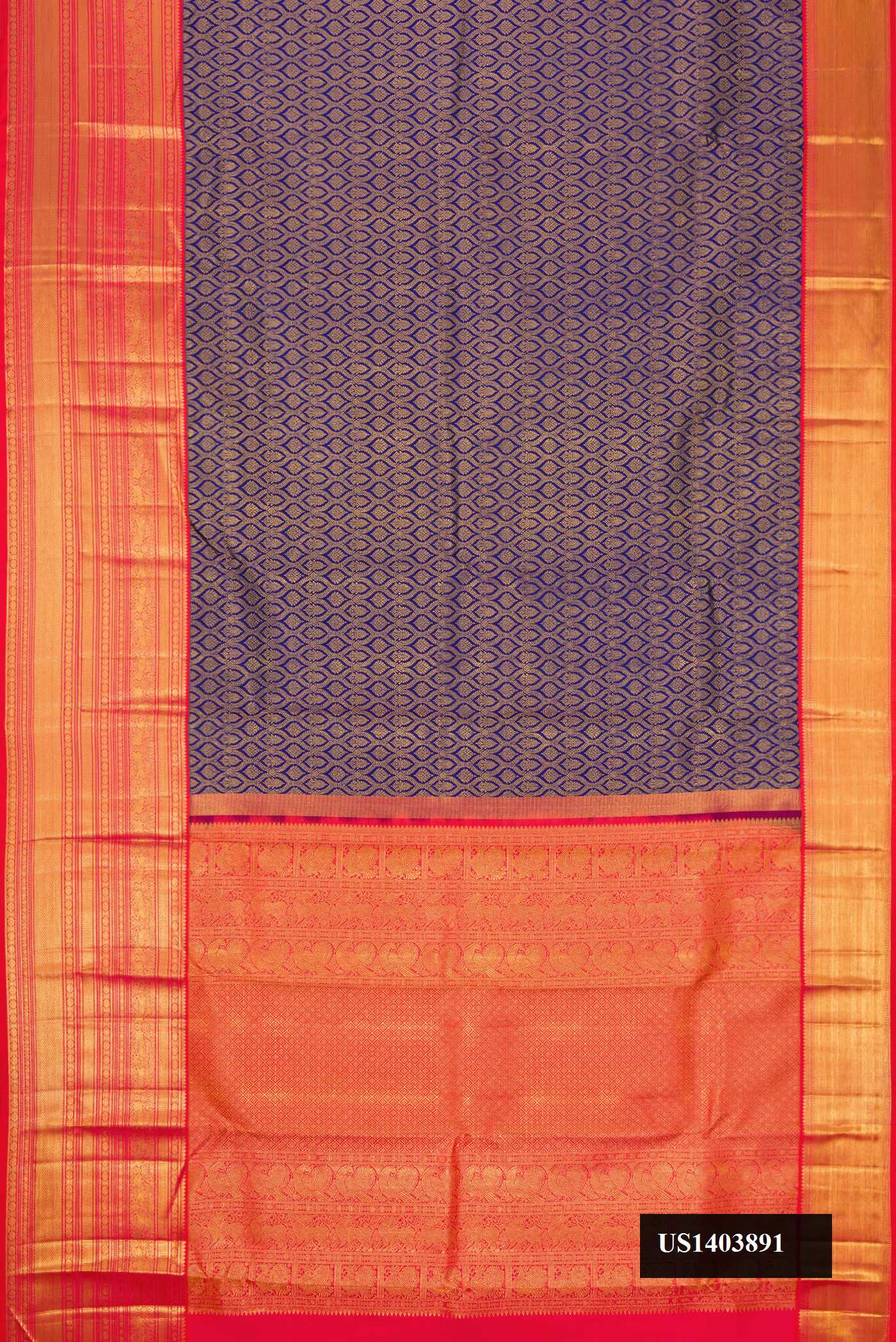 Royal Blue Dual Tone Kanchipuram Silk Saree