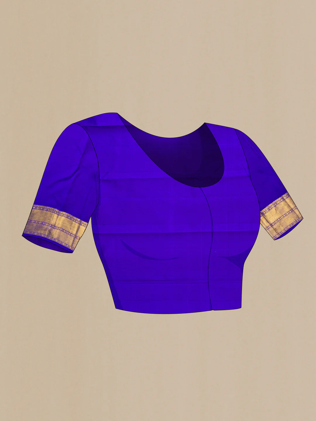 Royal Blue Kanchipuram Silk Saree - Image 5