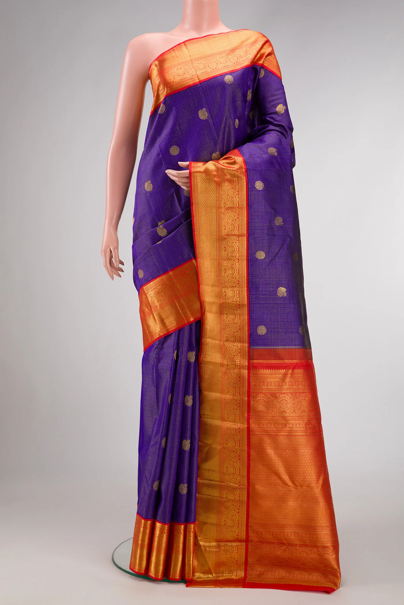 Blue Kanchipuram Silk Saree