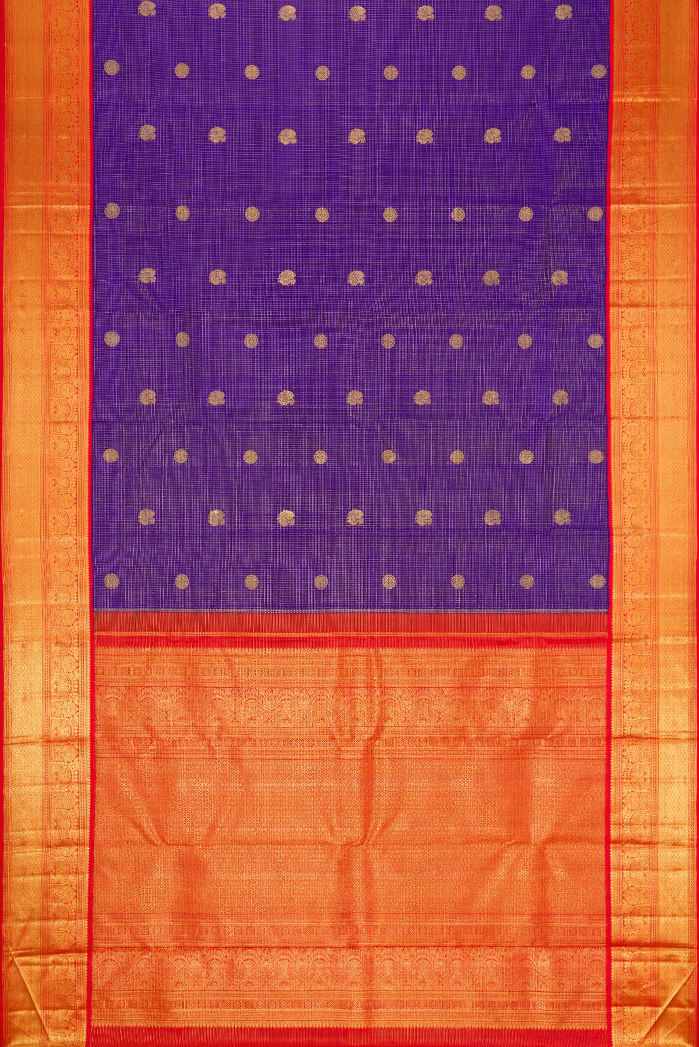 Blue Kanchipuram Silk Saree - Image 6
