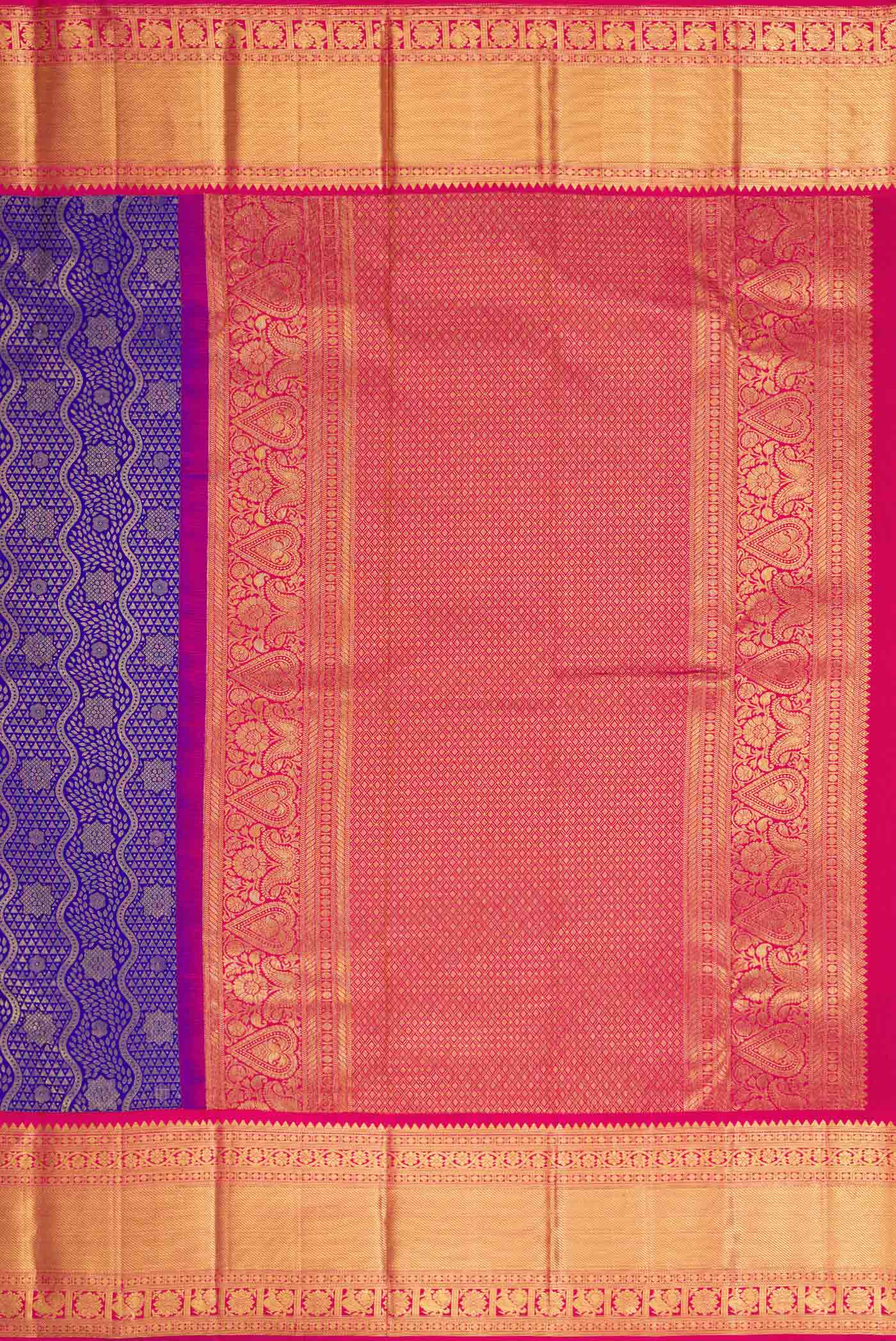Royal Blue Kanjivaram Silk Saree - Image 7