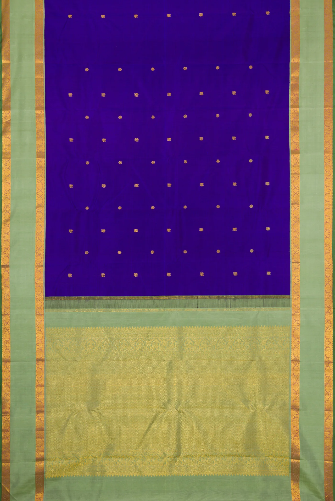 Royal Blue Kanjivaram Silk Saree - Image 6