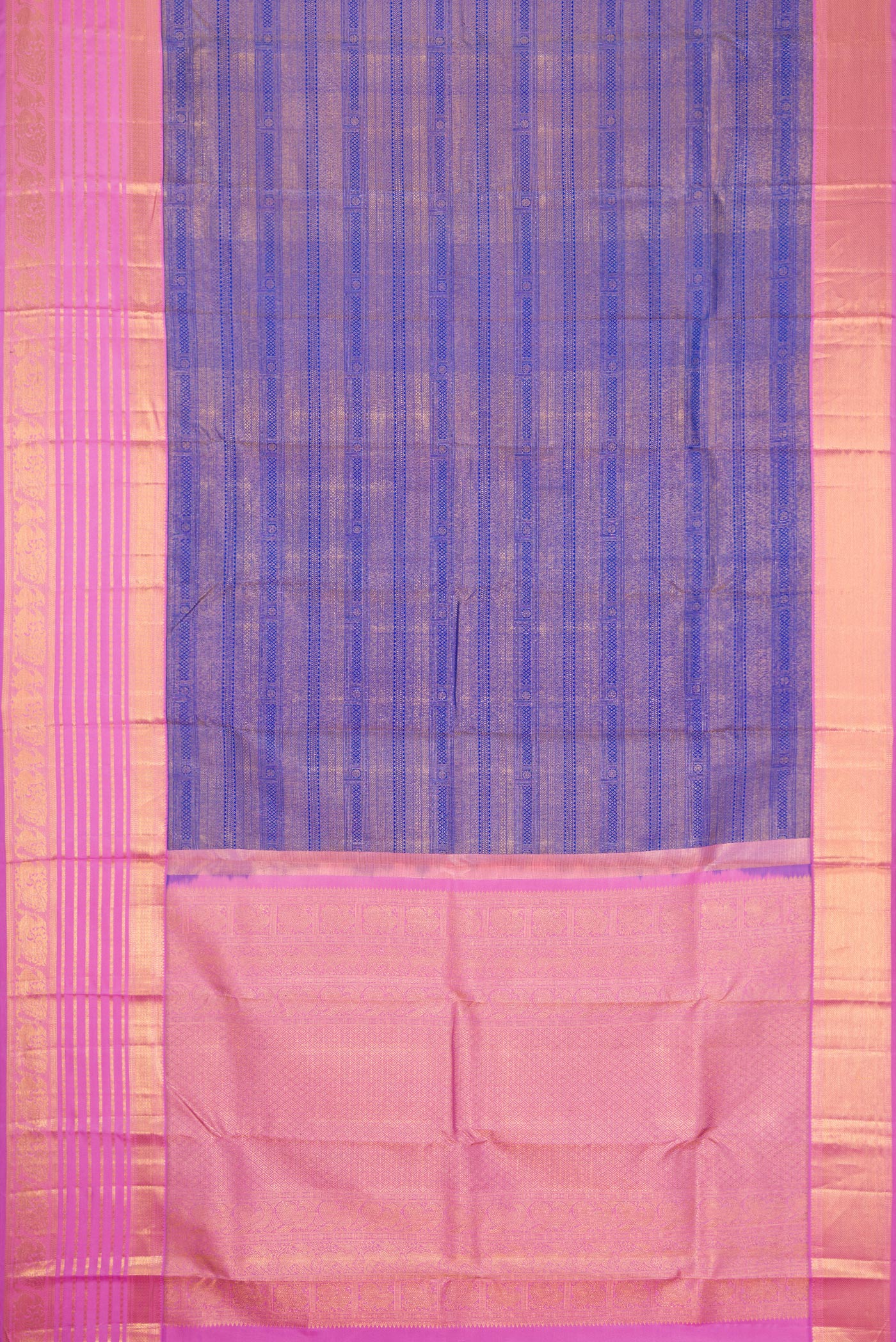 Royal Blue Kanjivaram Silk Saree - Image 6