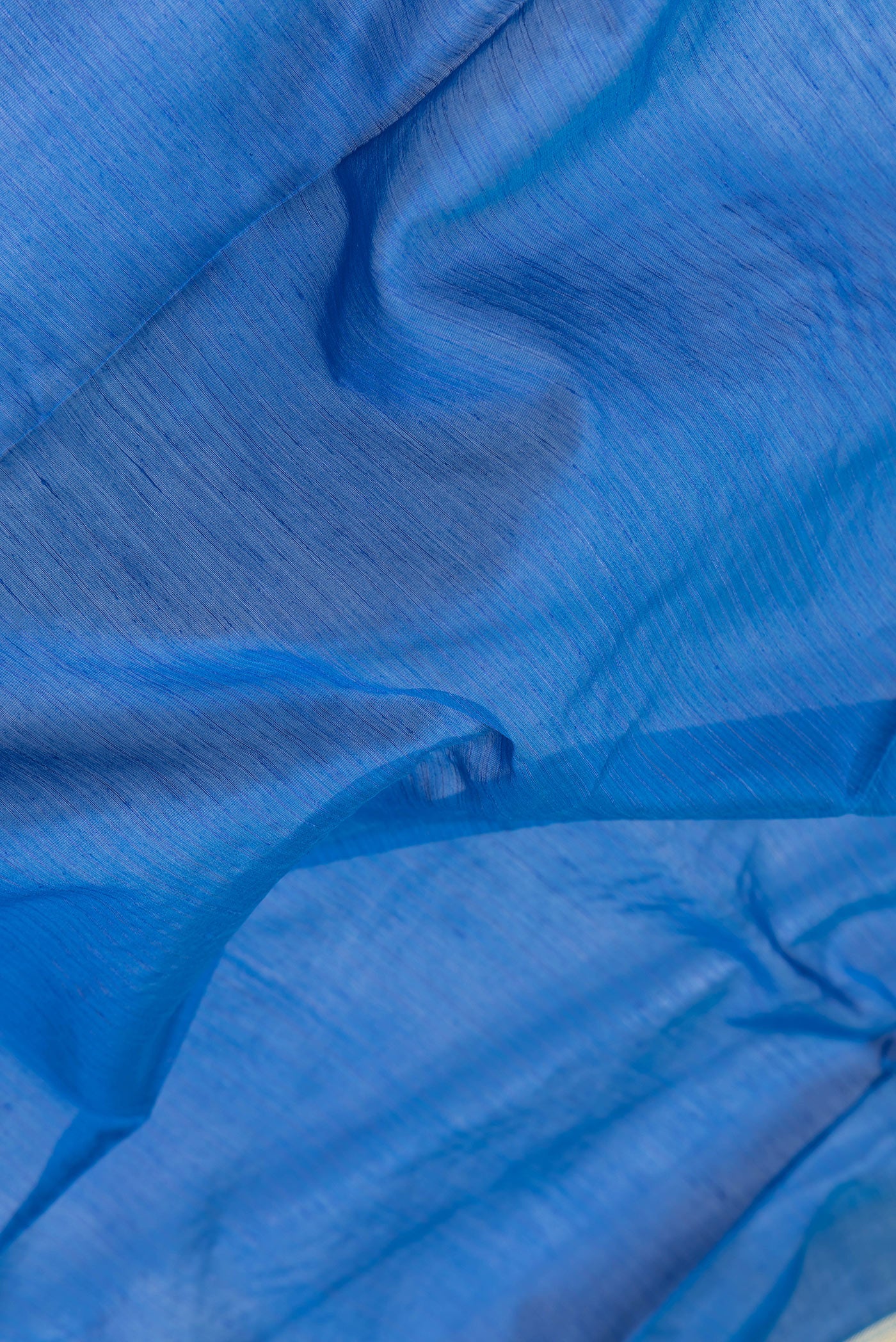 Royal Blue Maheshwari Silk Cotton Saree - Image 2