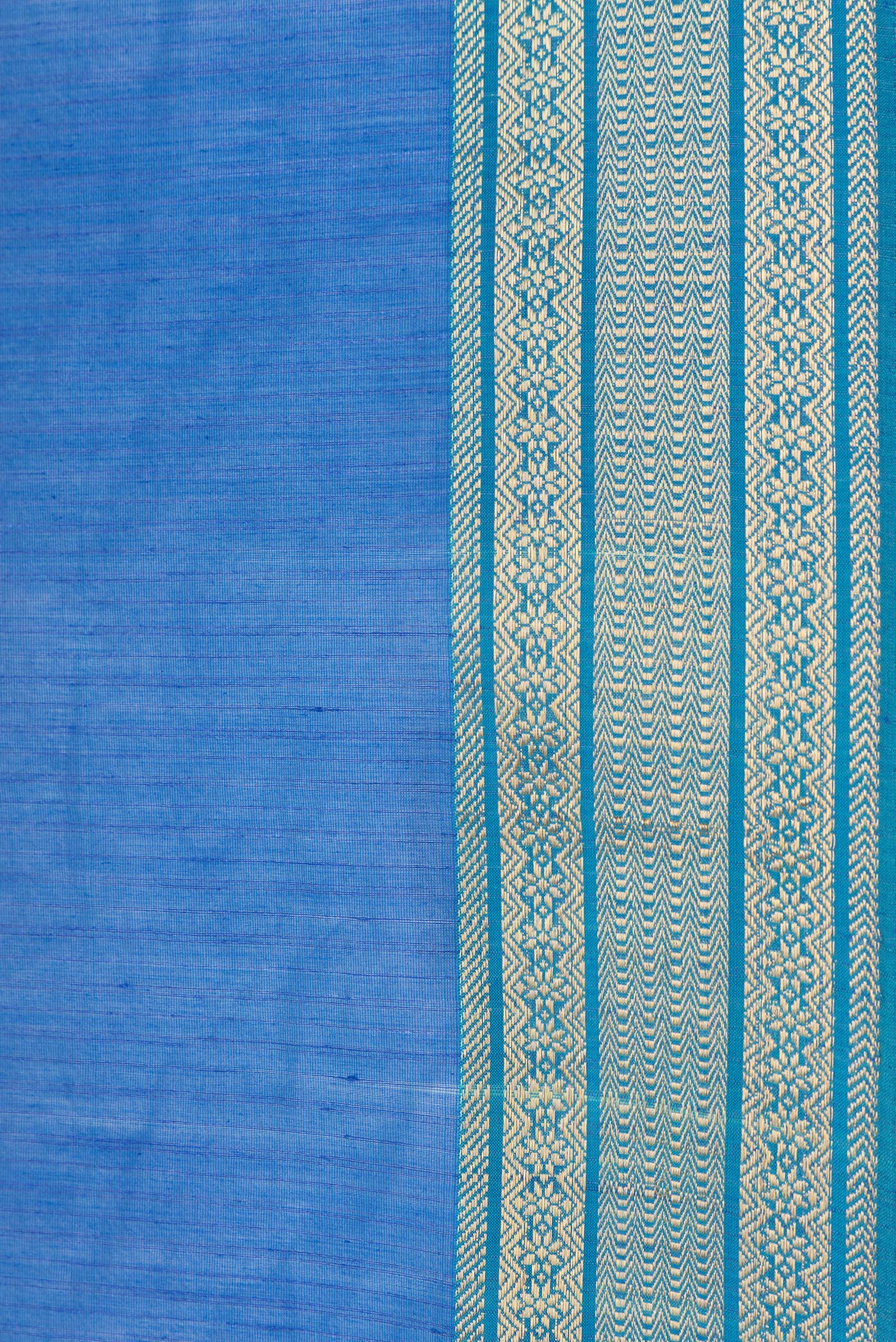 Royal Blue Maheshwari Silk Cotton Saree - Image 3