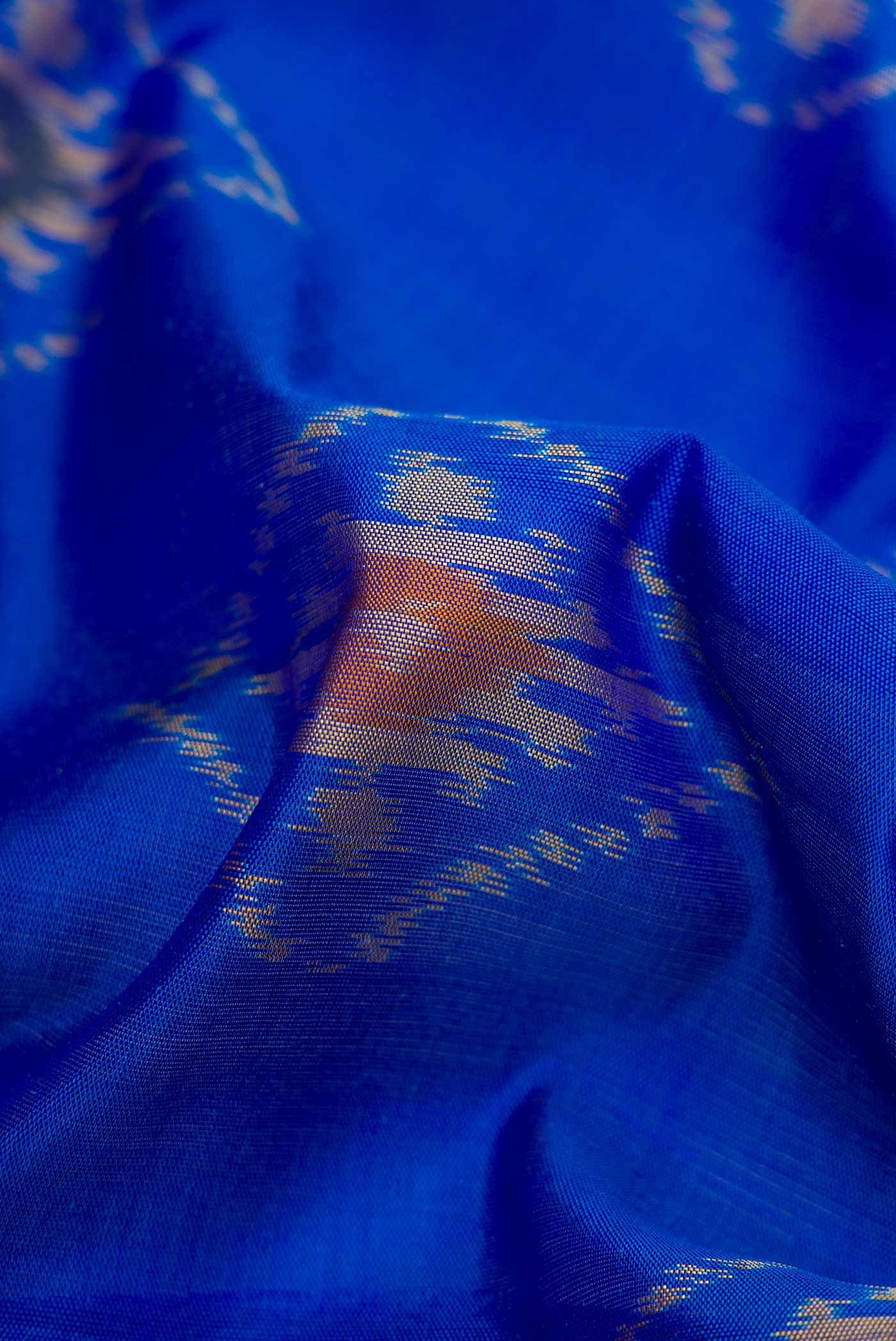 Royal Blue Dual Tone Rajkot Patola Silk Saree - Image 2