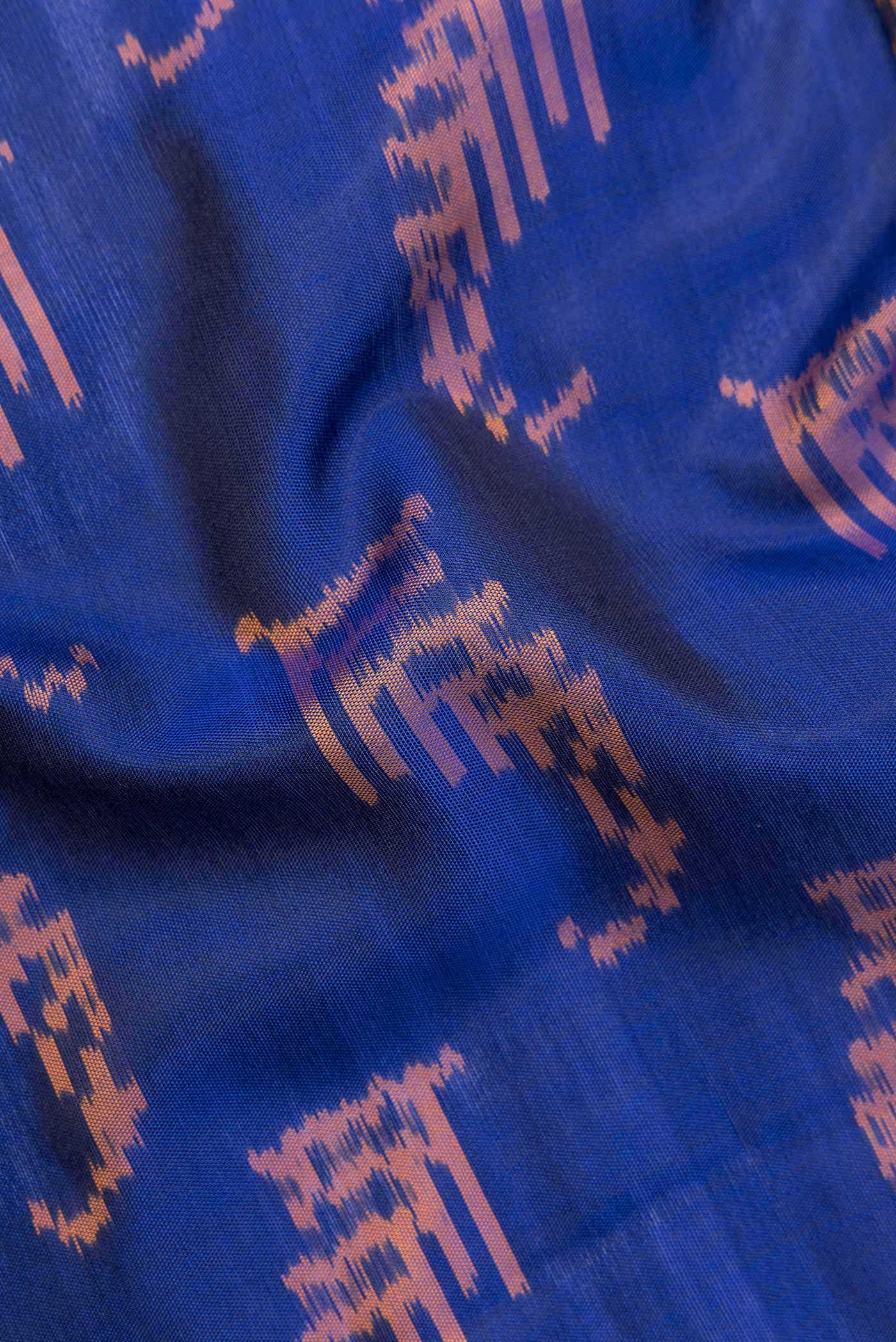 Royal Blue Dual Tone Rajkot Patola Silk Saree - Image 3