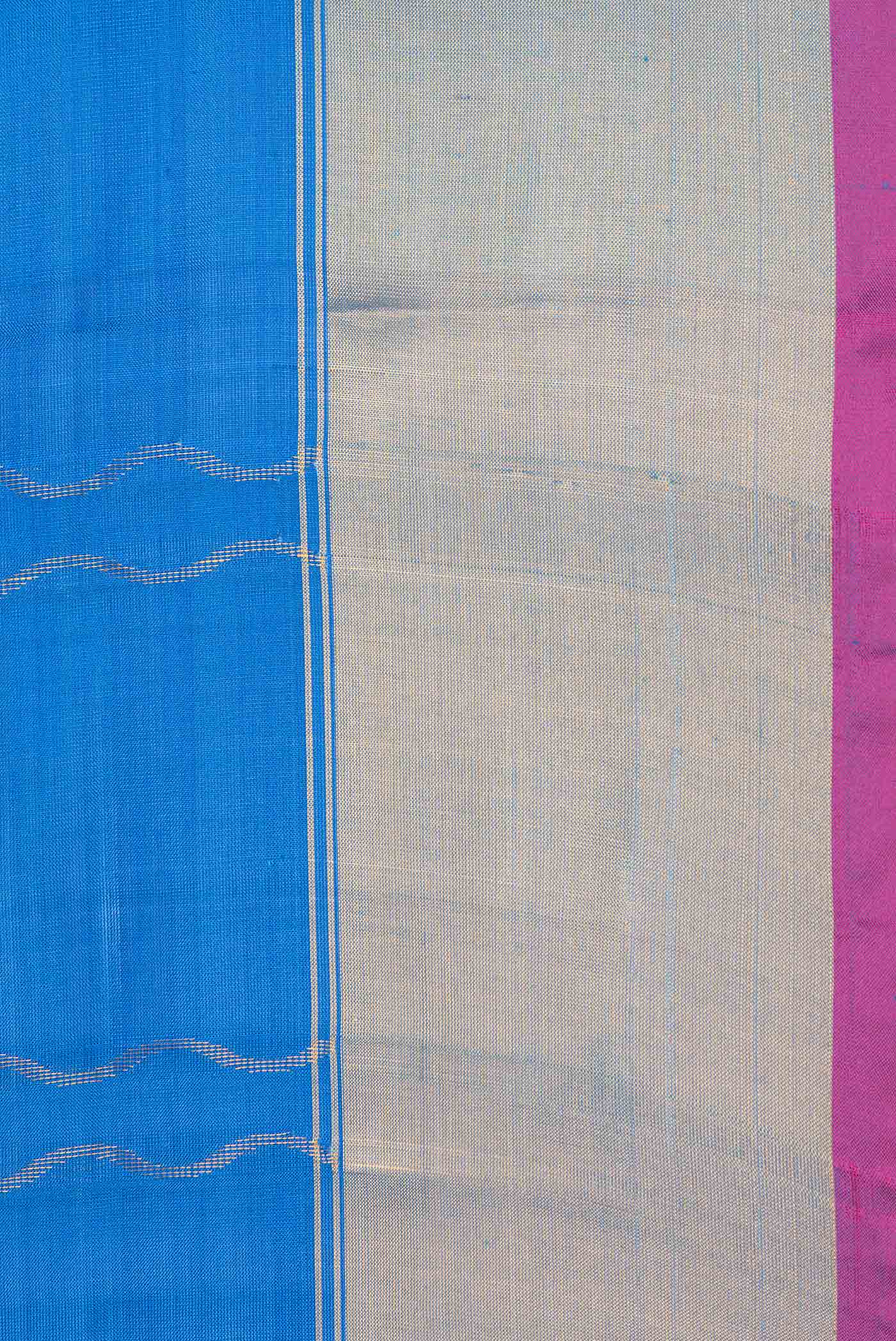 Royal Blue Uppada Silk Saree - Image 3
