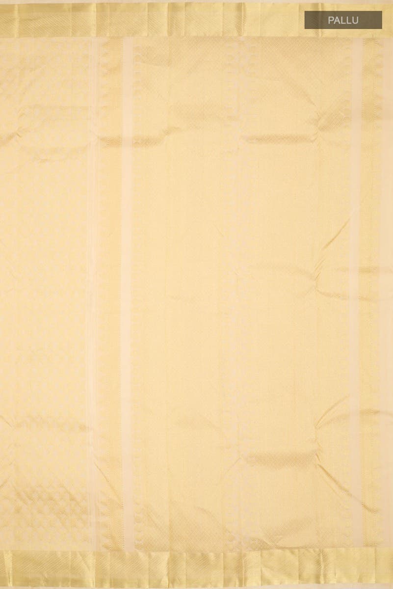 Rudrani-Cream Kanchipuram Silk Saree - Image 8