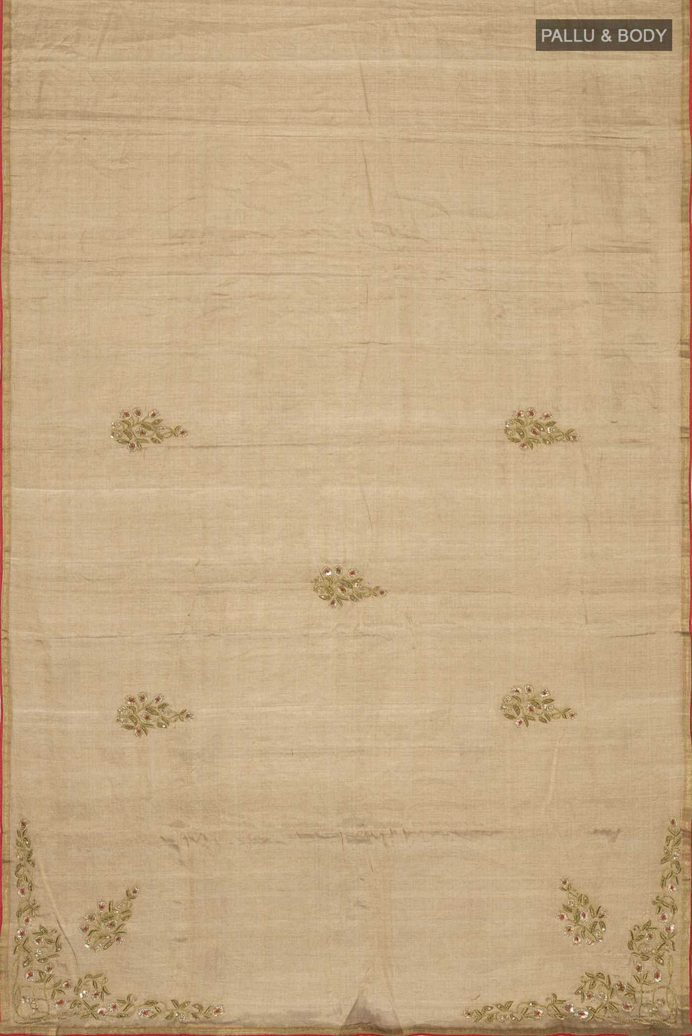 Rumana-Gold Tissue Silk Saree - Image 7