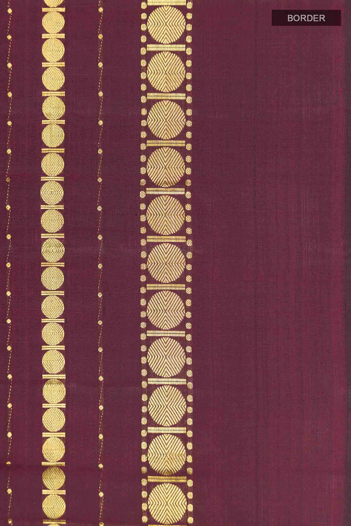 Sadhvi-Maroon Kanchipuram Silk Saree - Image 5
