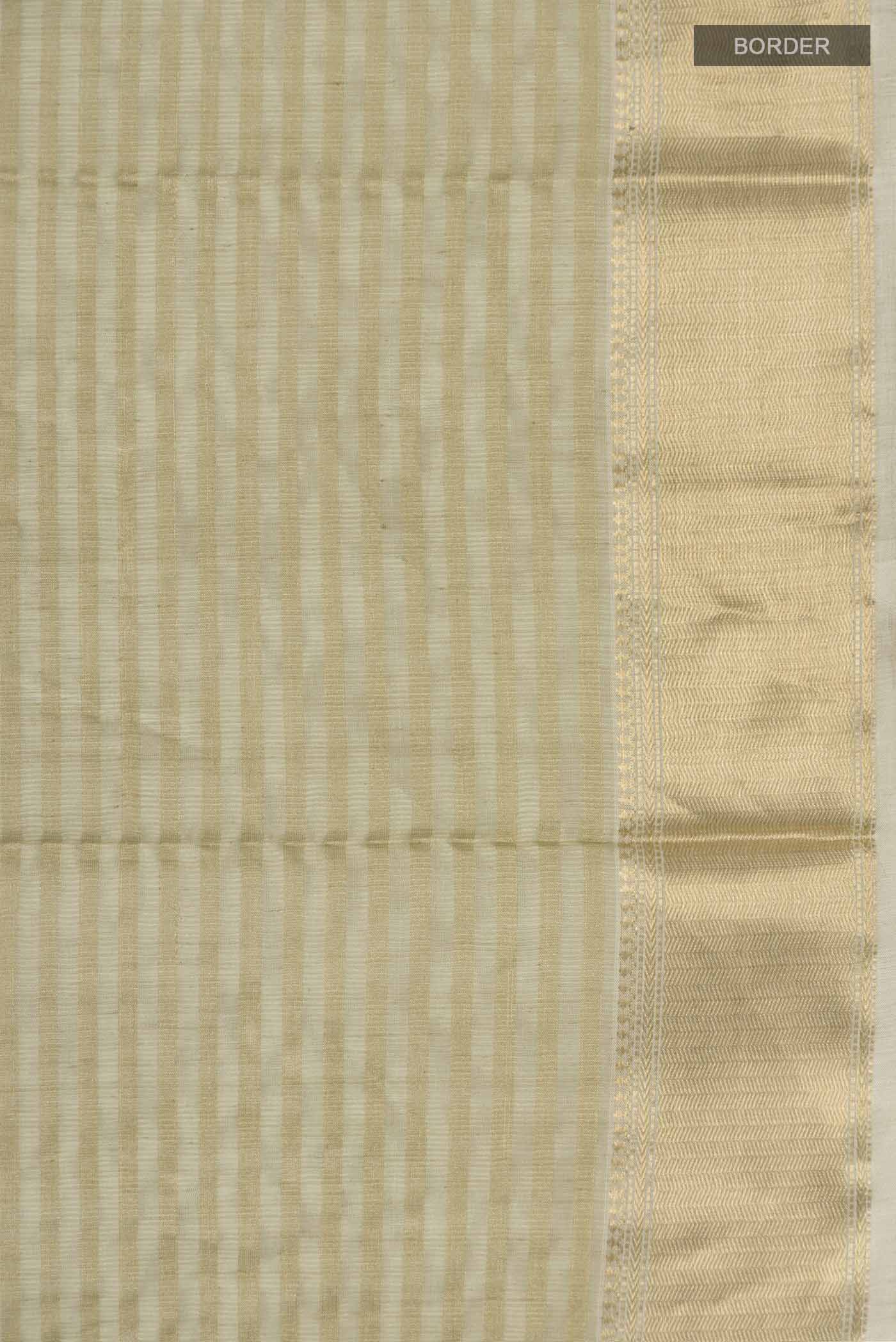 Sage Green Maheshwari Silk Saree - Image 3