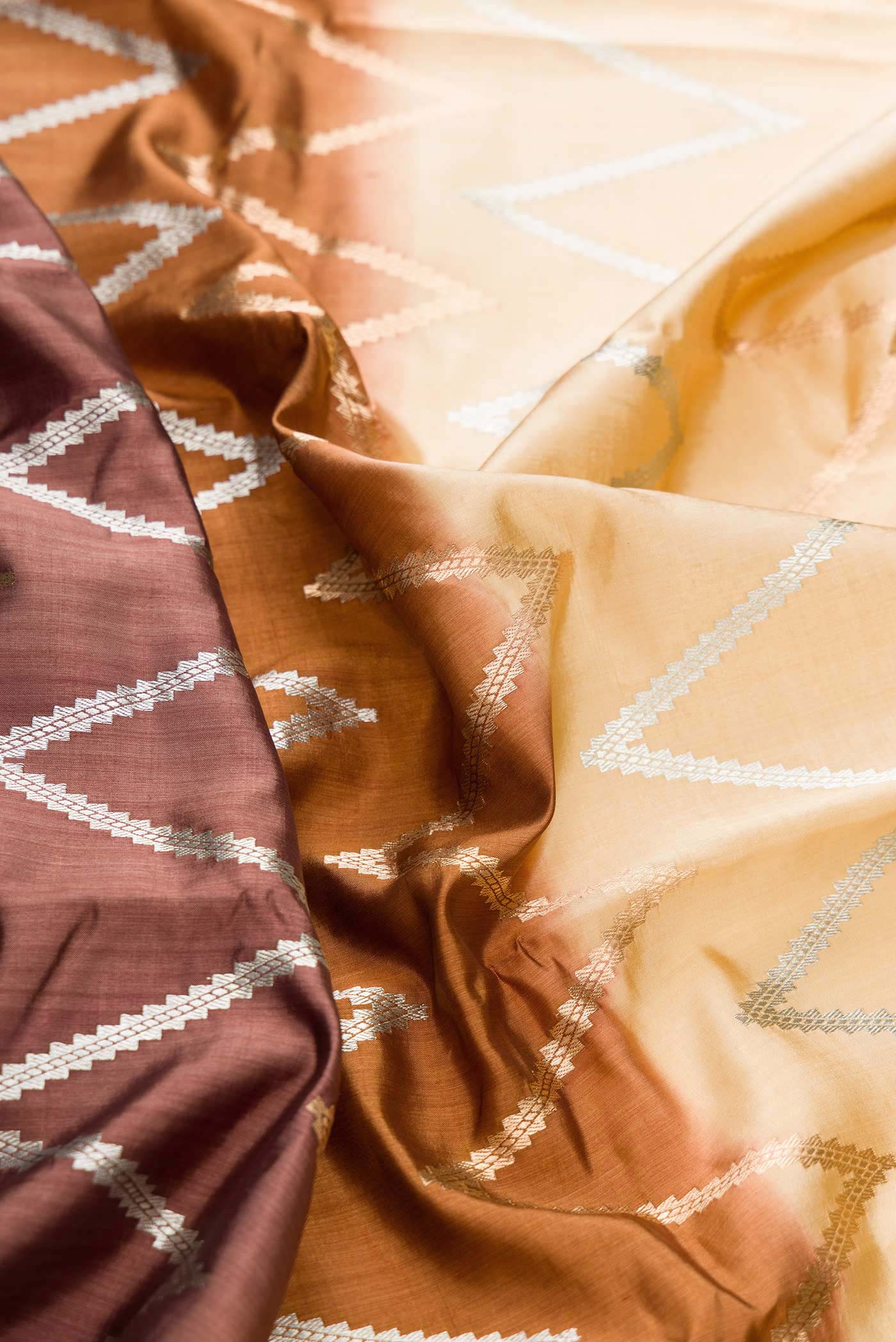 Multi Color Banarasi Raw Silk Saree - Image 2