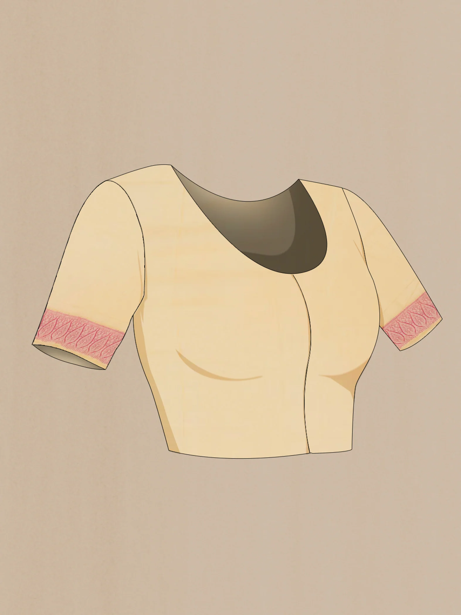 Sandal Banarasi Georgette Saree - Image 4