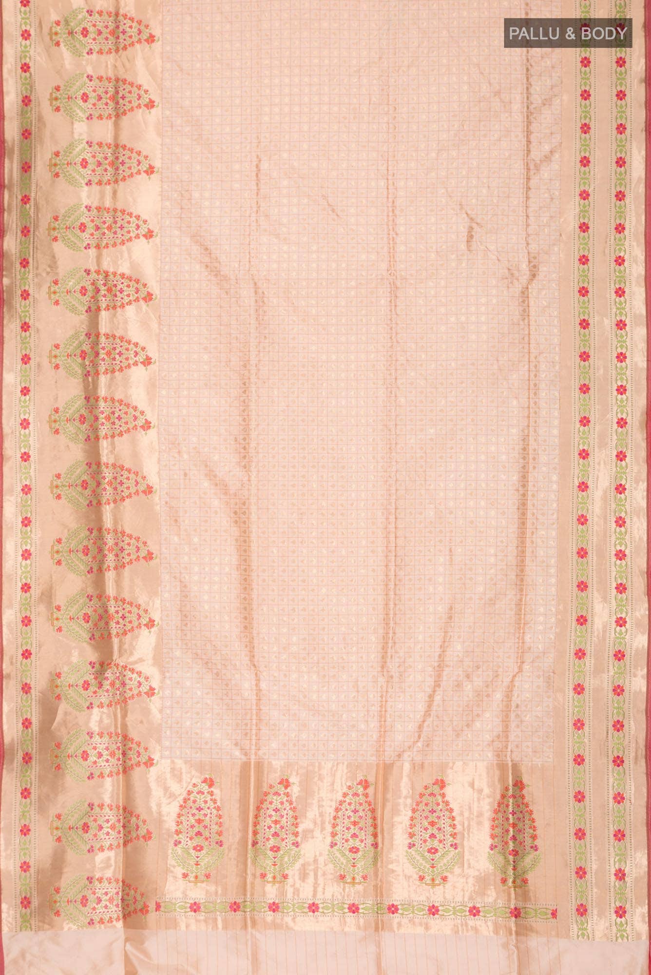 Sandal Banarasi Silk Saree - Image 4