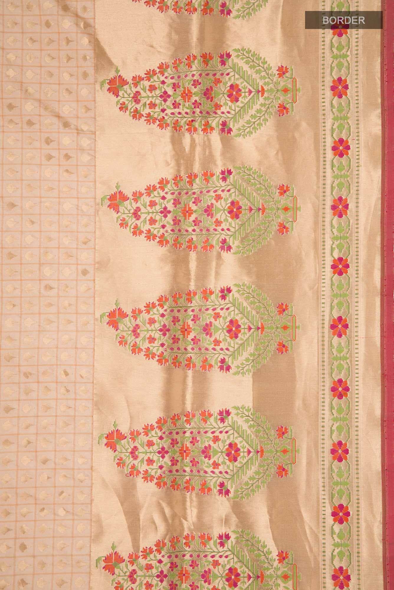 Sandal Banarasi Silk Saree - Image 5