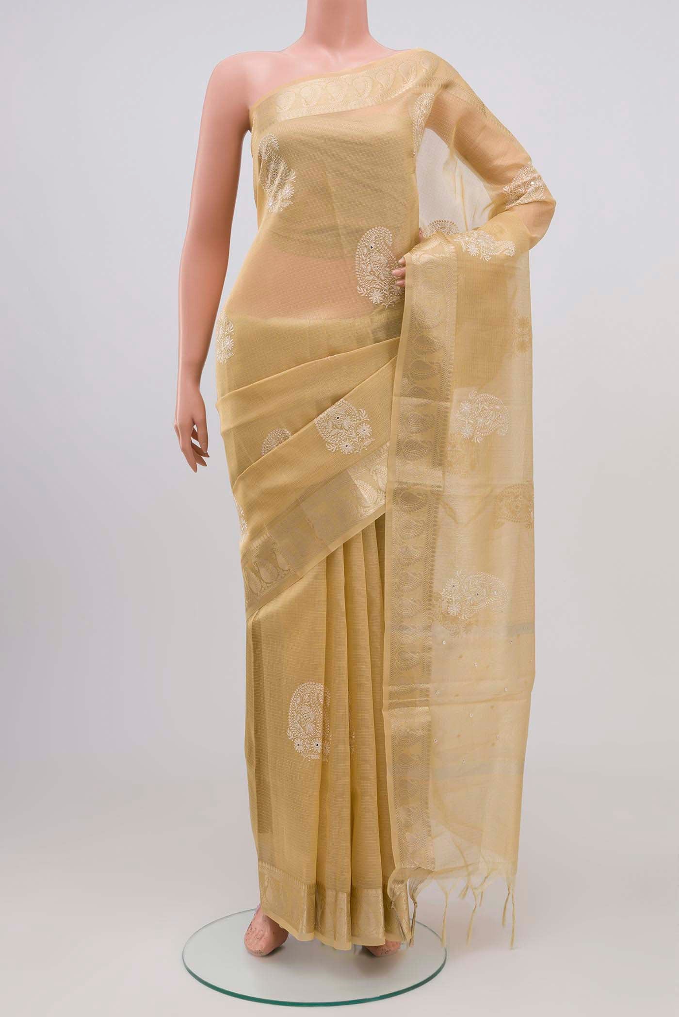 Sandal Blended Kota Silk Saree