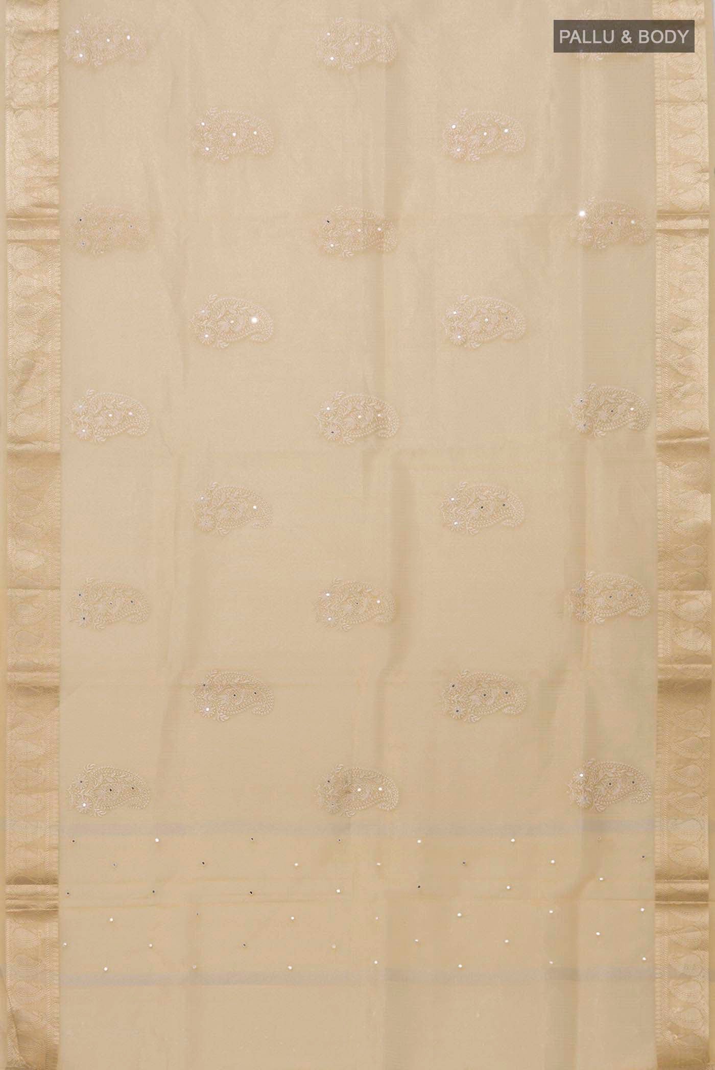 Sandal Blended Kota Silk Saree - Image 3