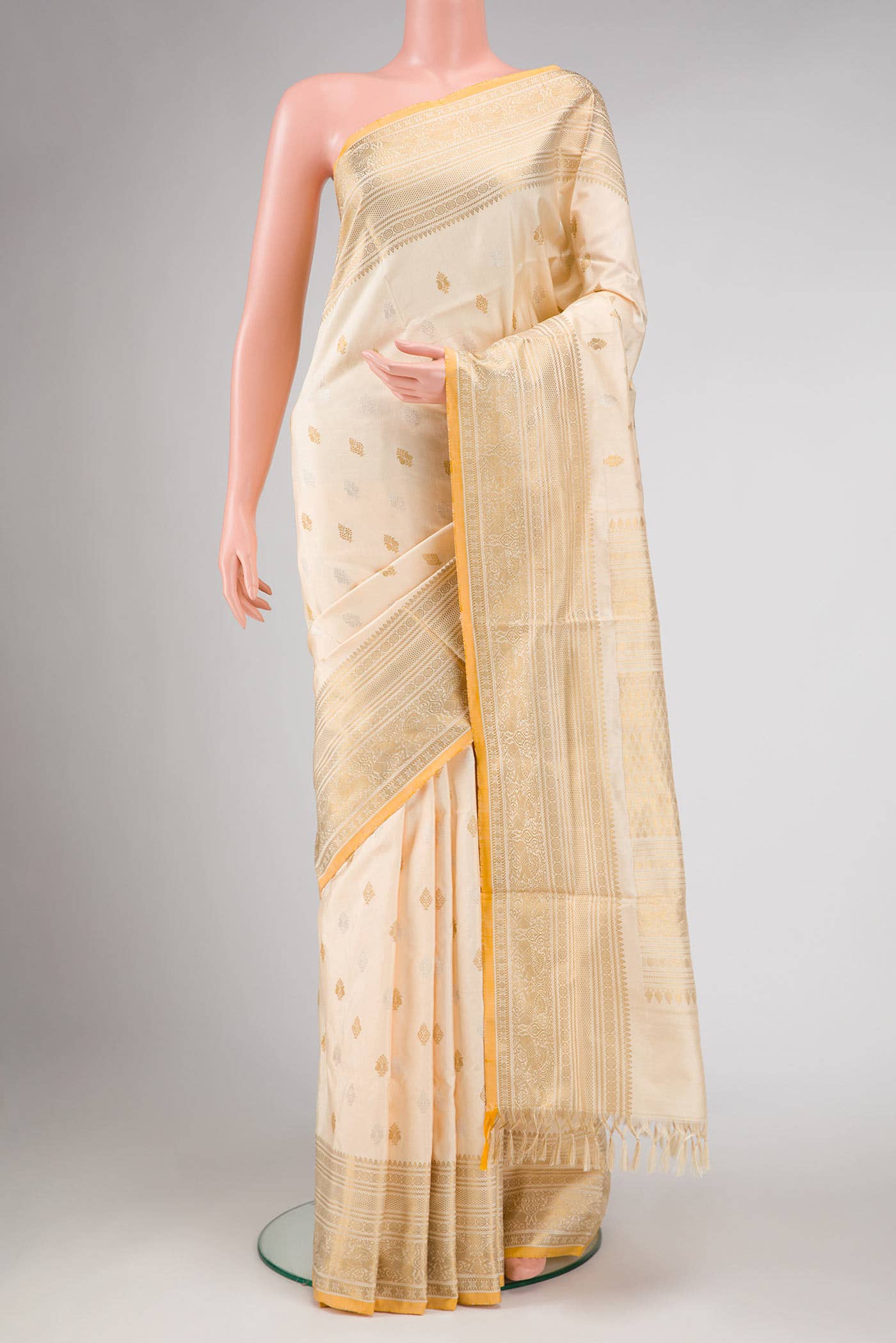 Sandal Double Ikat Saree - Image 7