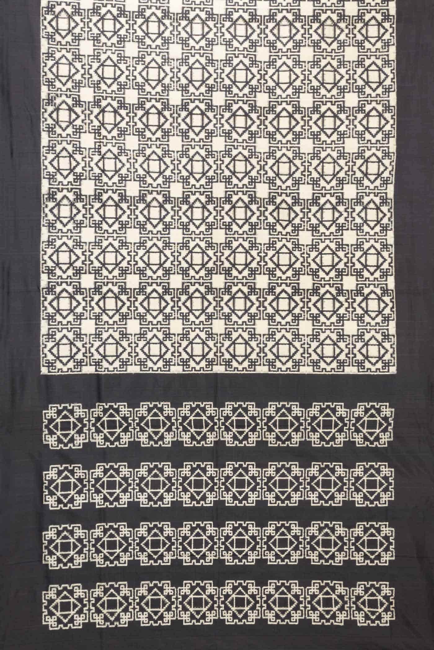 Sandal Double Ikat Saree - Image 4