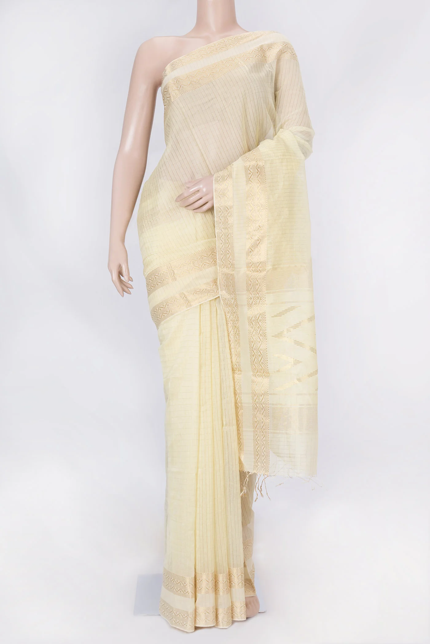 Sandal Dual Tone Chanderi Silk Saree