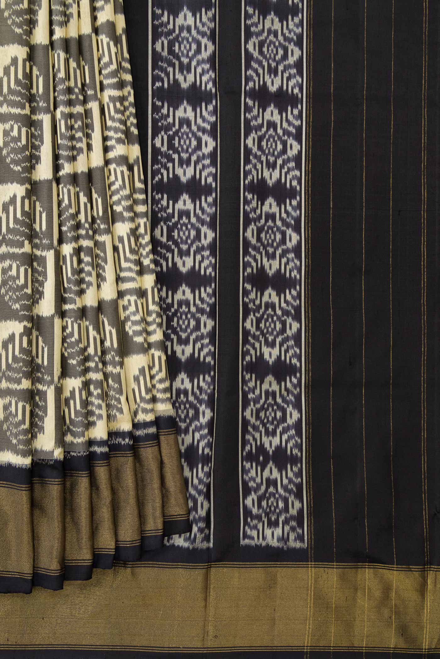 Sandal Pochampally Silk Saree - Image 4