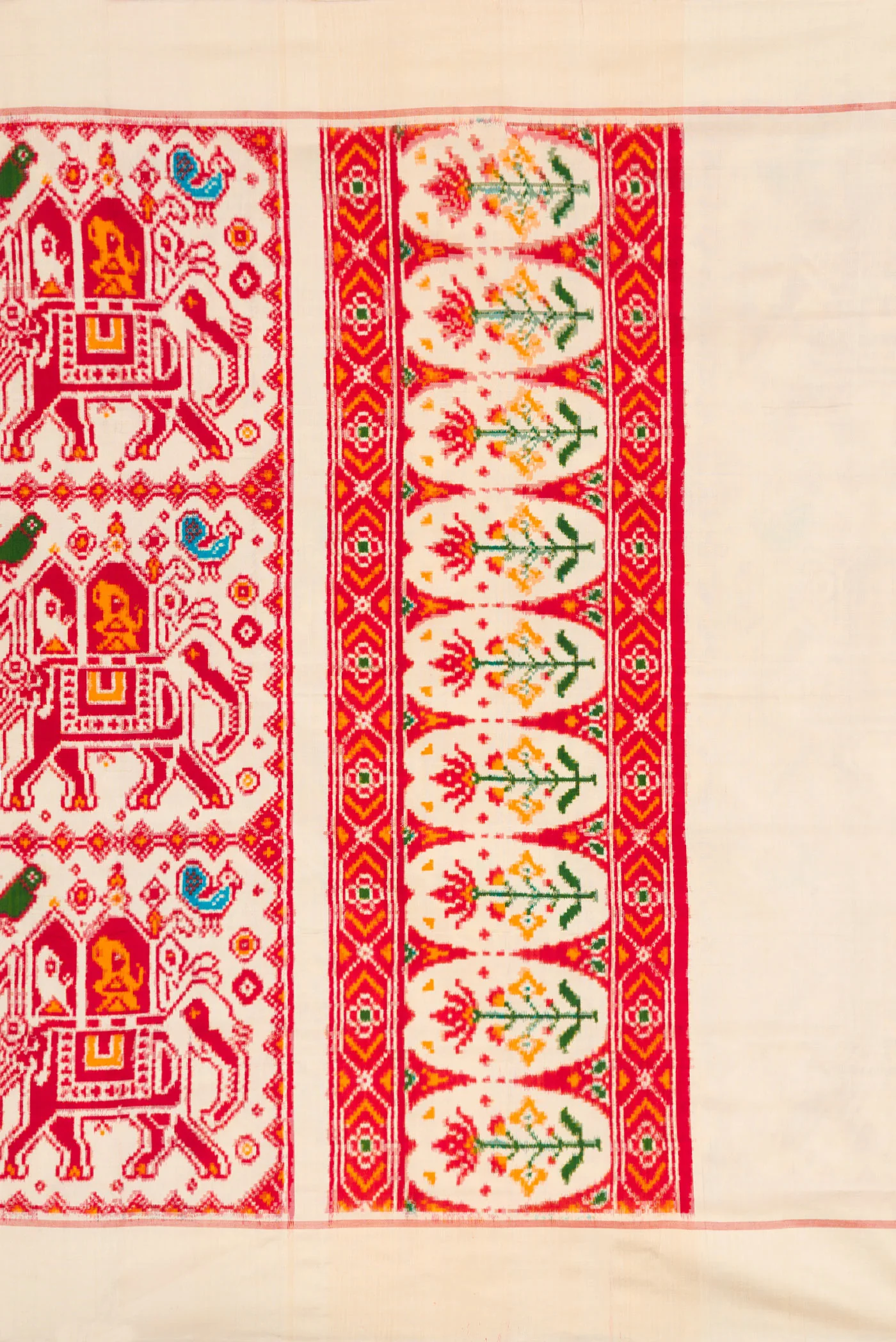 Sandal Pochampally Silk Saree - Image 7