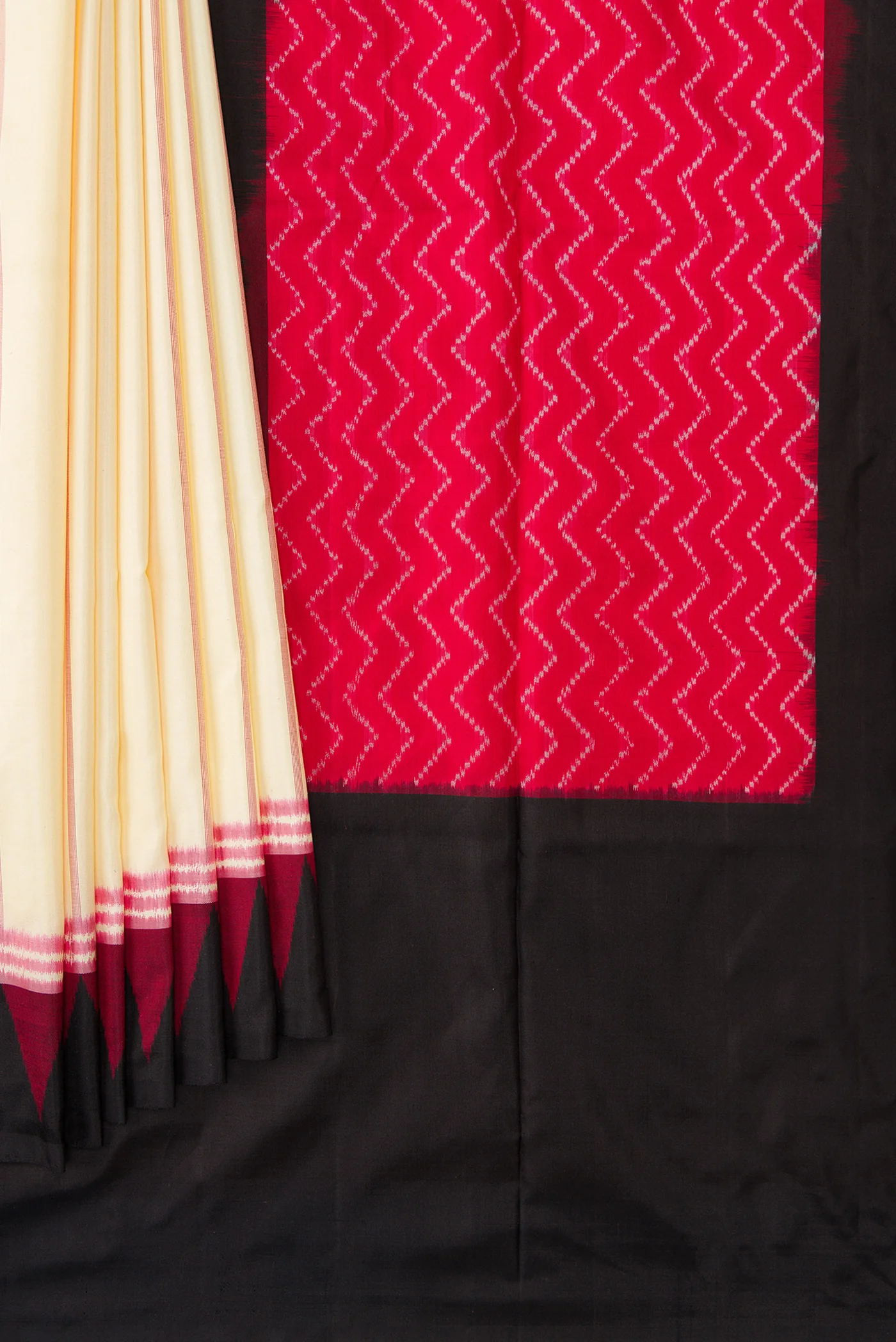Sandal Double Ikat Saree - Image 4