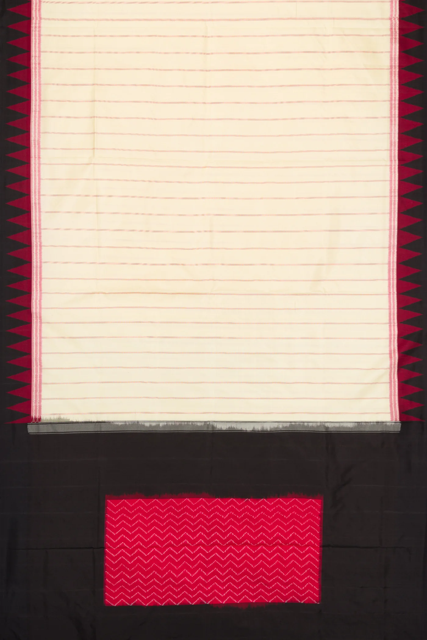 Sandal Double Ikat Saree - Image 6
