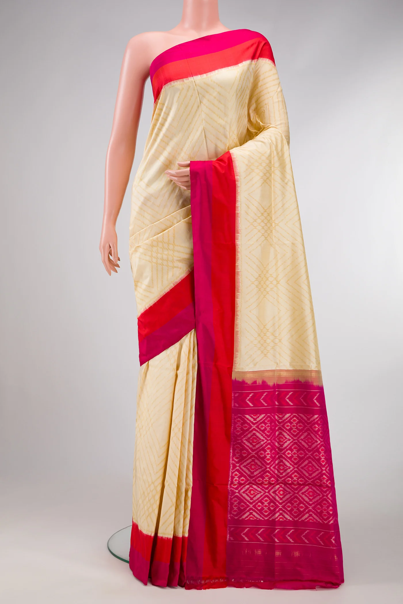 Sandal Pochampally Silk Saree