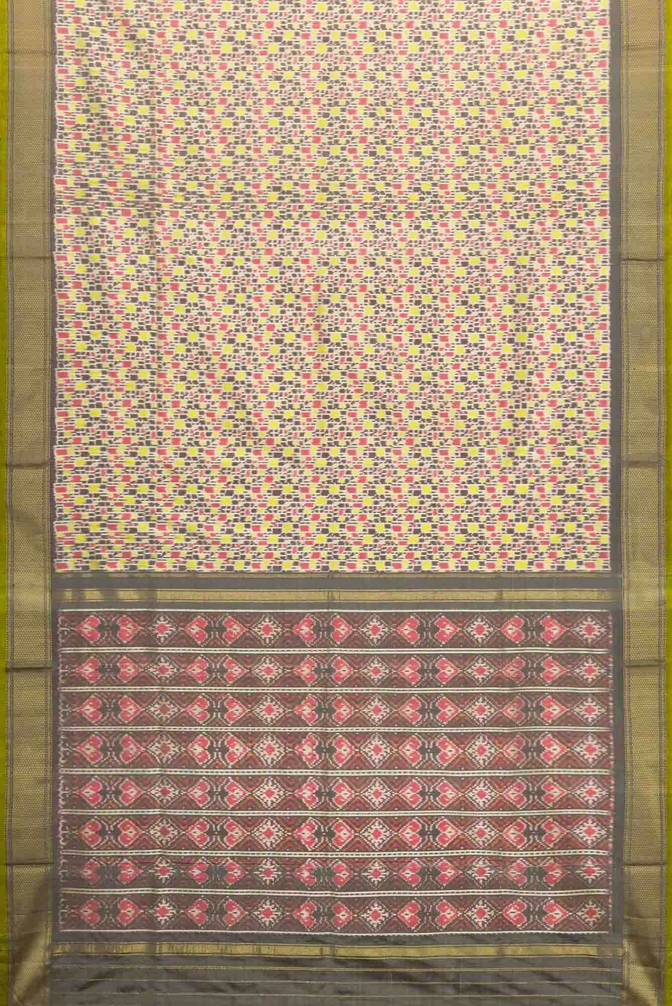 Sandal Dual Tone Double Ikat Saree - Image 4