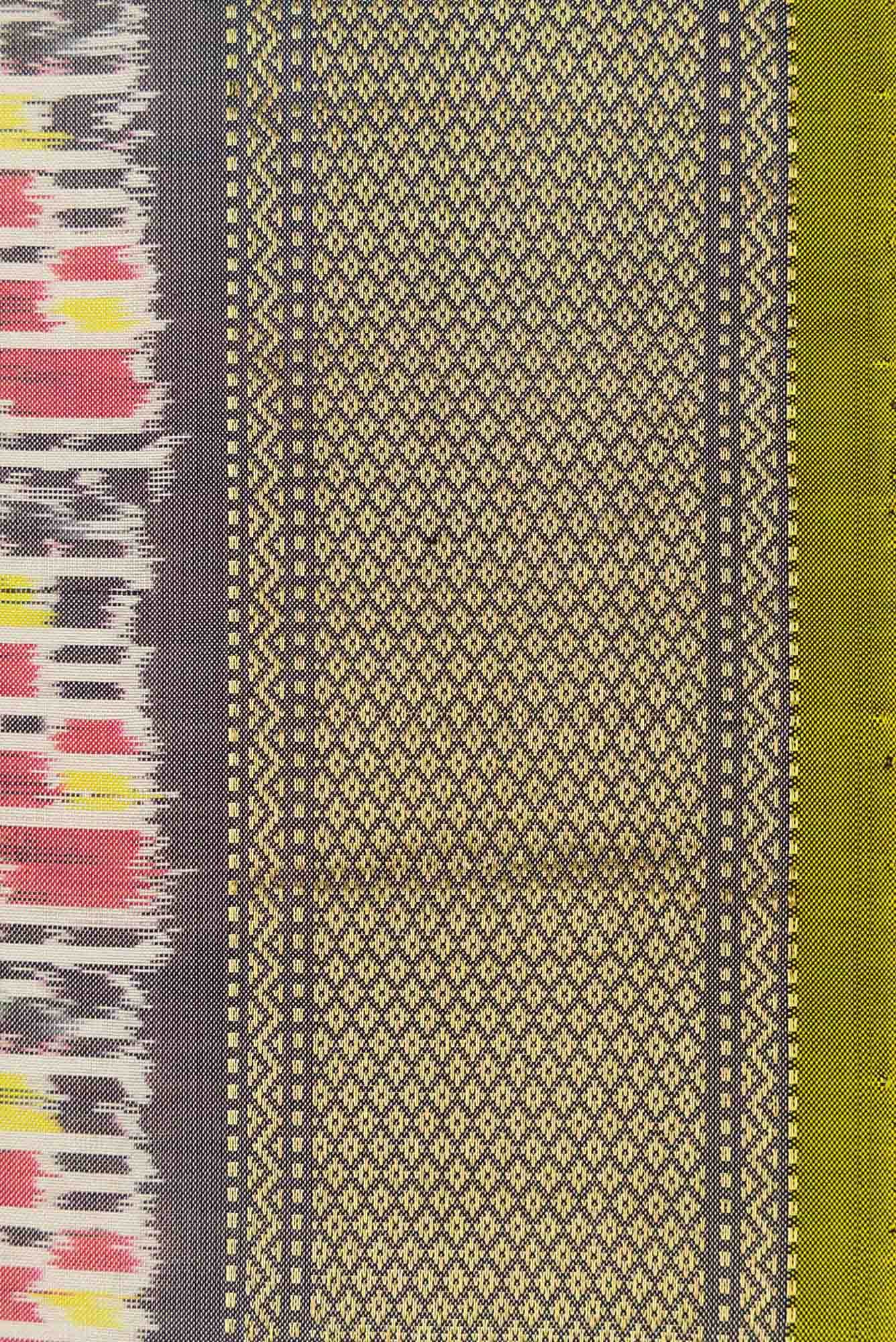 Sandal Dual Tone Double Ikat Saree - Image 5