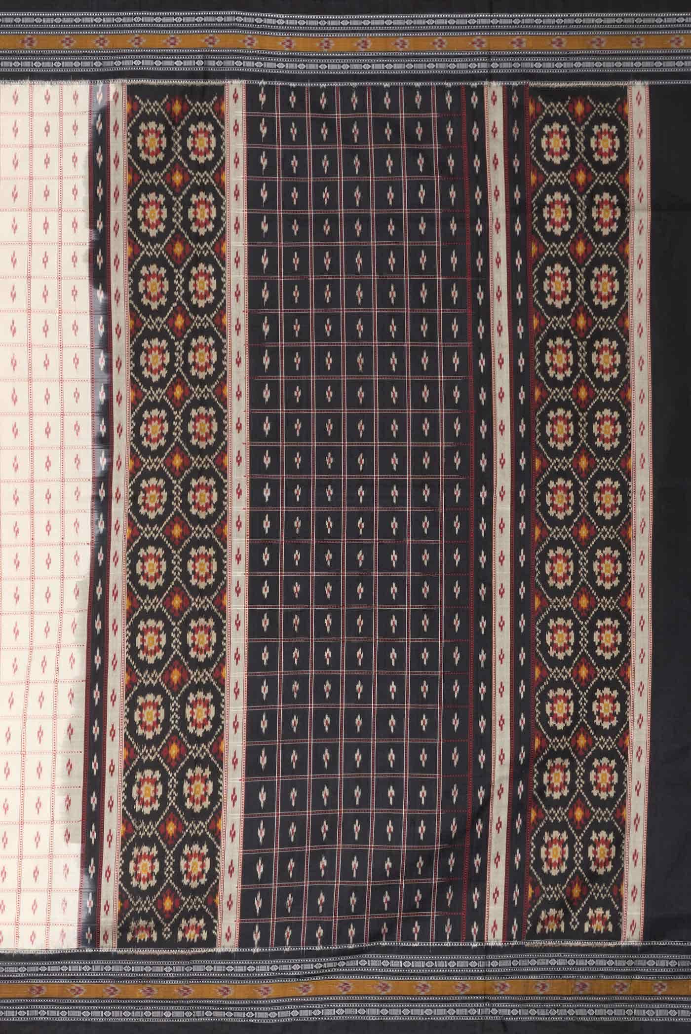 Sandal Dual Tone Double Ikat Saree - Image 5