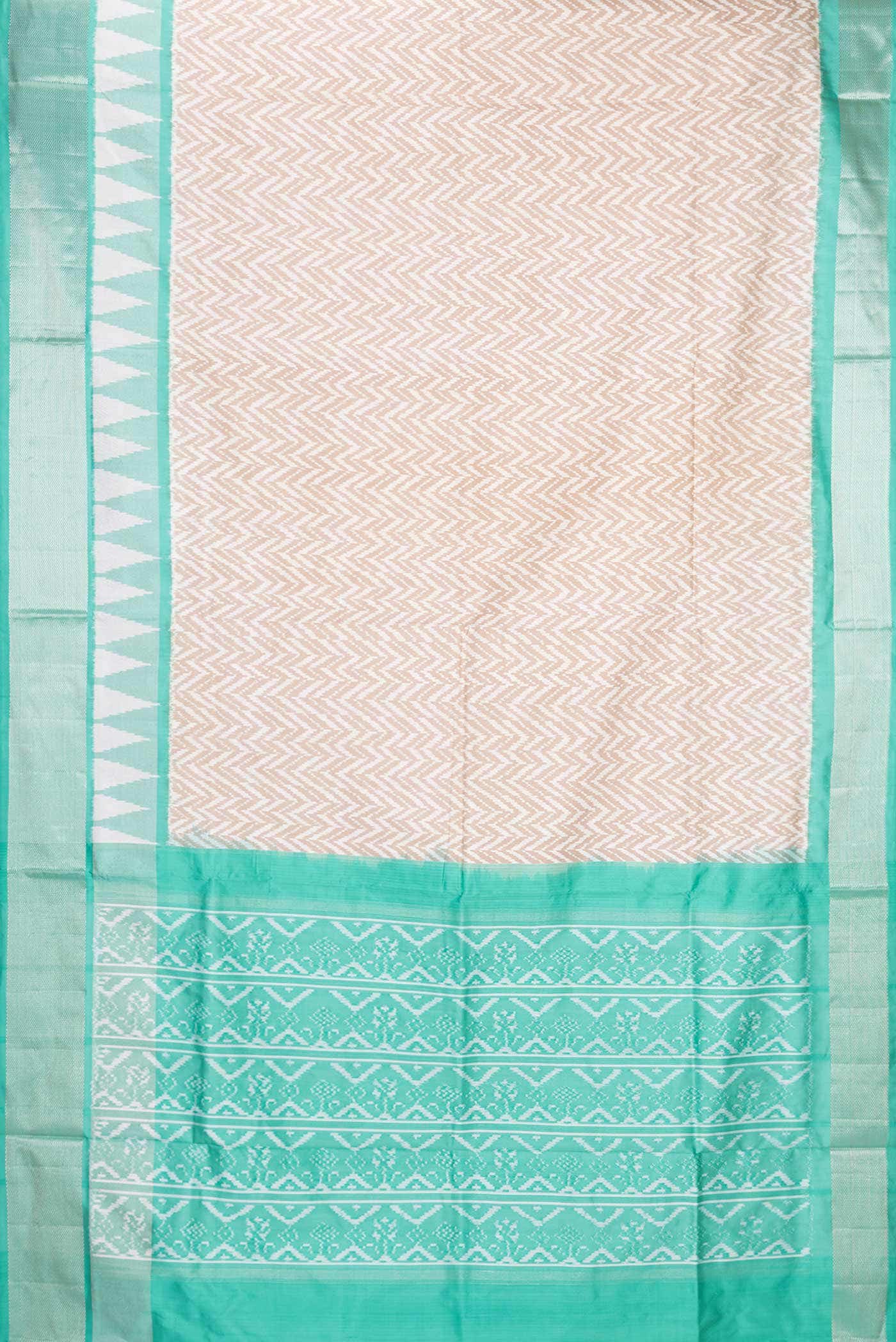 Sandal Dual Tone Double Ikat Saree - Image 4